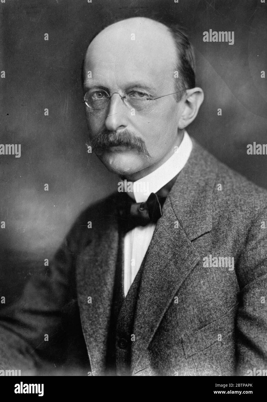 Copley Medal . German theoretical physicist awarded Blue Riband of Science . Professor Max Planck . December 1929 Stock Photo