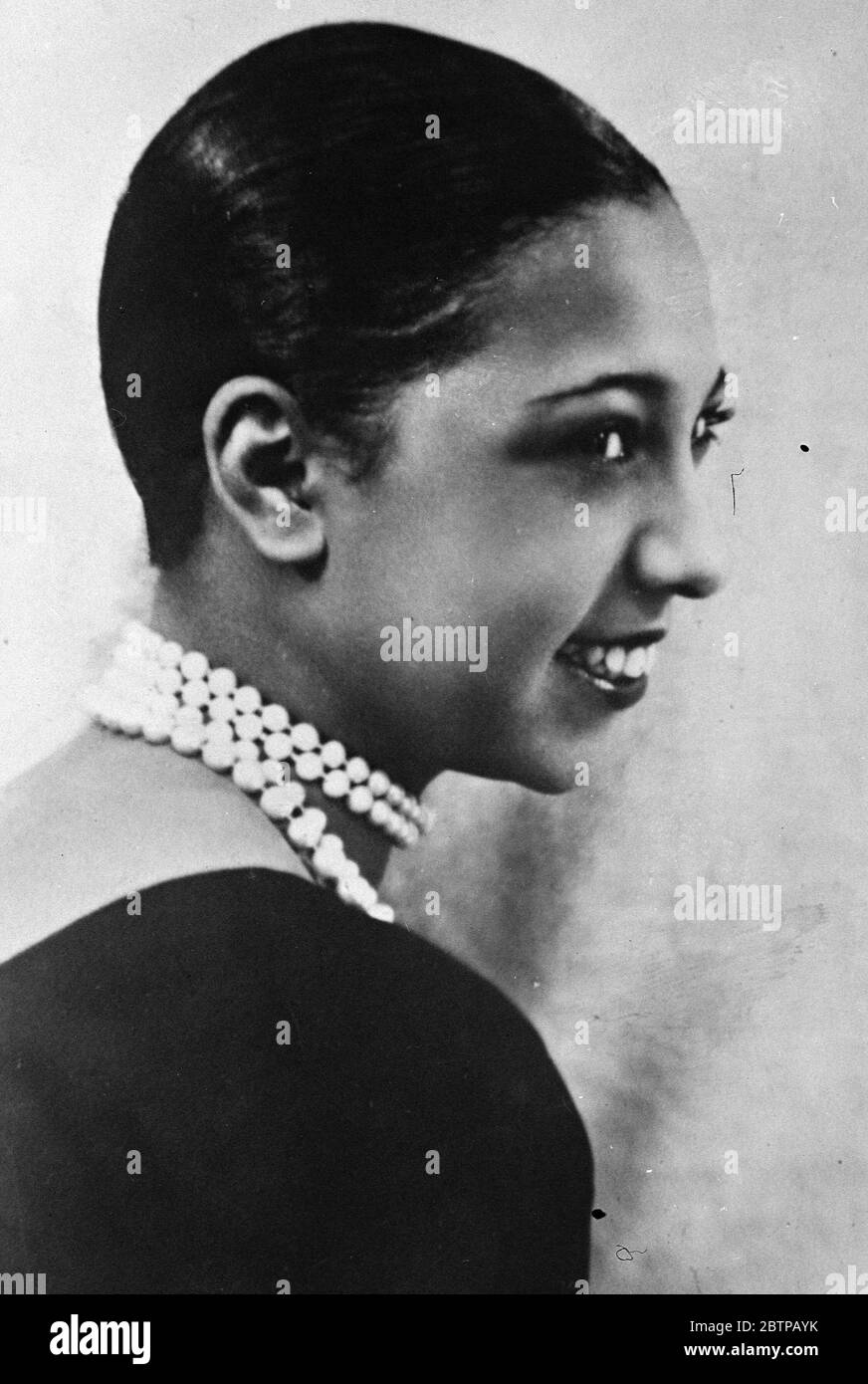 Josephine Baker . Portrait . 1 April 1929 Stock Photo