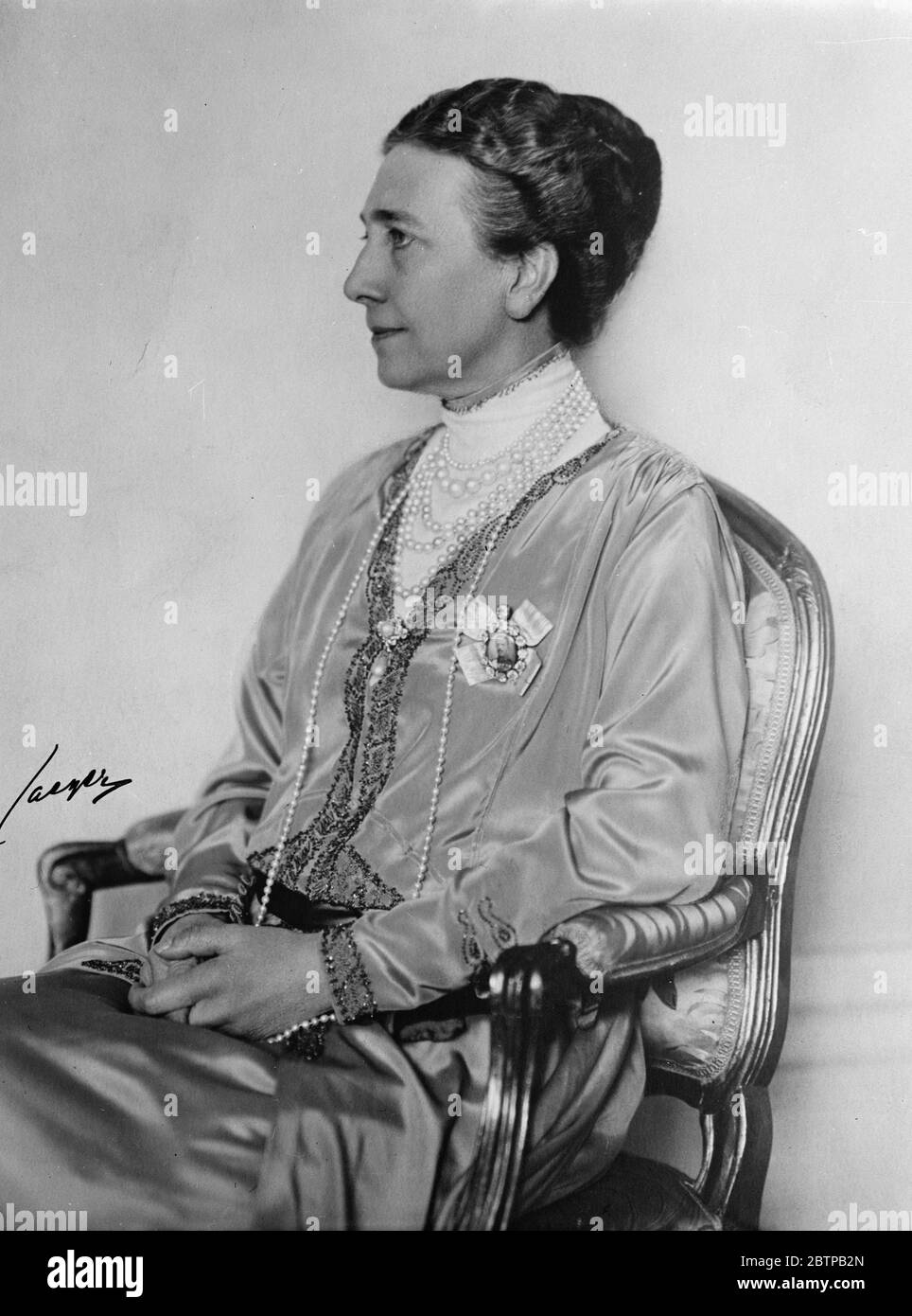 The Queen of Sweden . 31 January 1930 Stock Photo