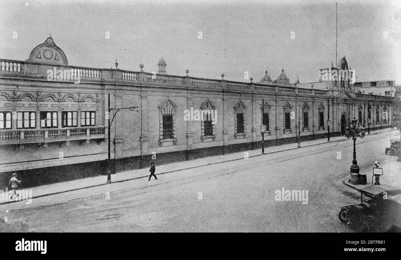 Peruvian revolt . Lima Government Palace . 1931 Stock Photo