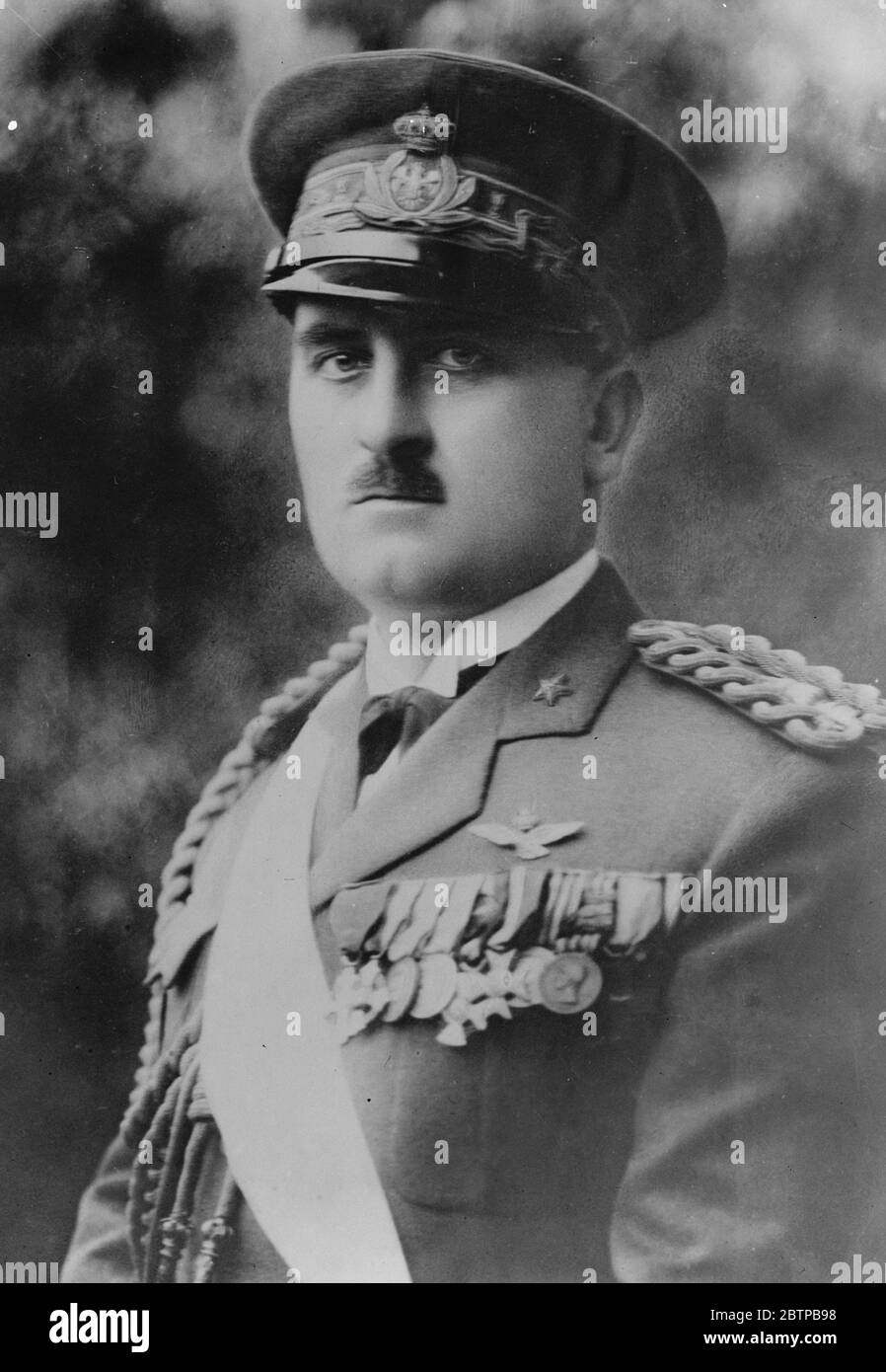 Italian Atlantic flight . General Valle , Chief of Staff , Italian Air Ministry . 1931 . Stock Photo