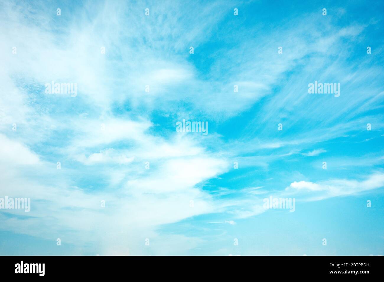 blue sky background with tiny clouds. panorama Stock Photo - Alamy