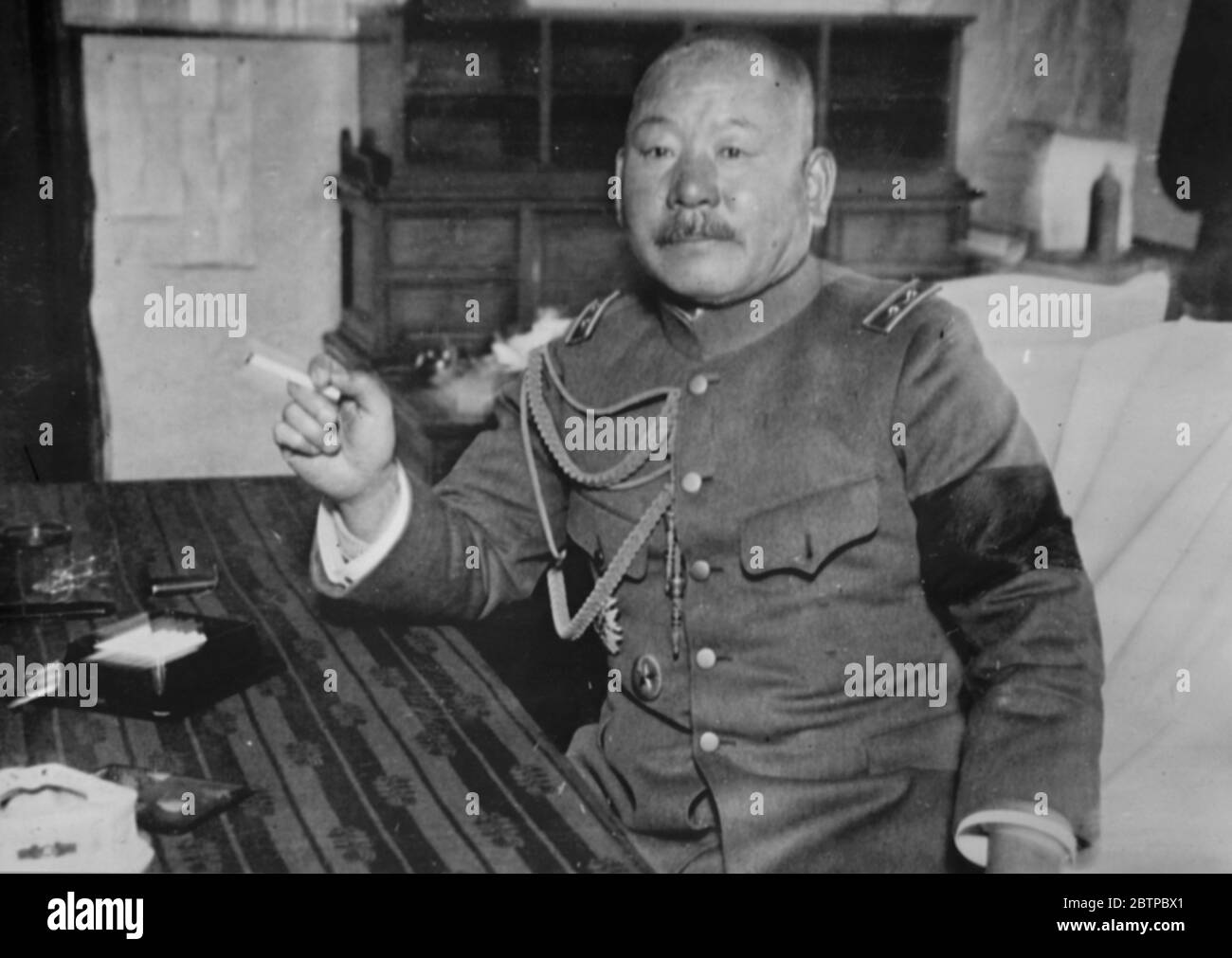 The war in Manchuria . Lieut General Jiro Minami , in command of the Japanese Troops . 3 December 1931 Stock Photo