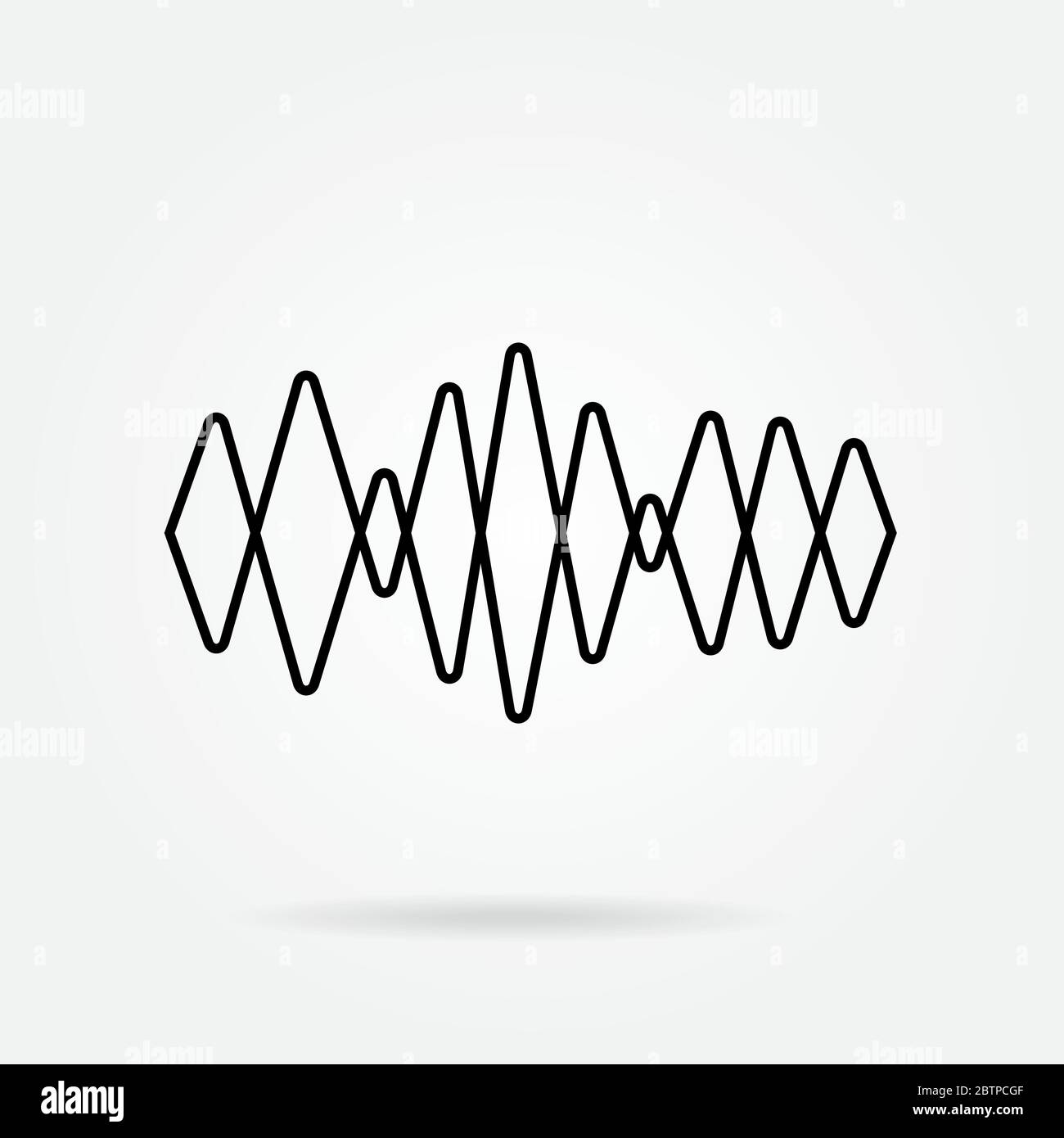 Sound waves icon. Equalizer symbol. Flat design. Stock - Vector illustration. Stock Vector