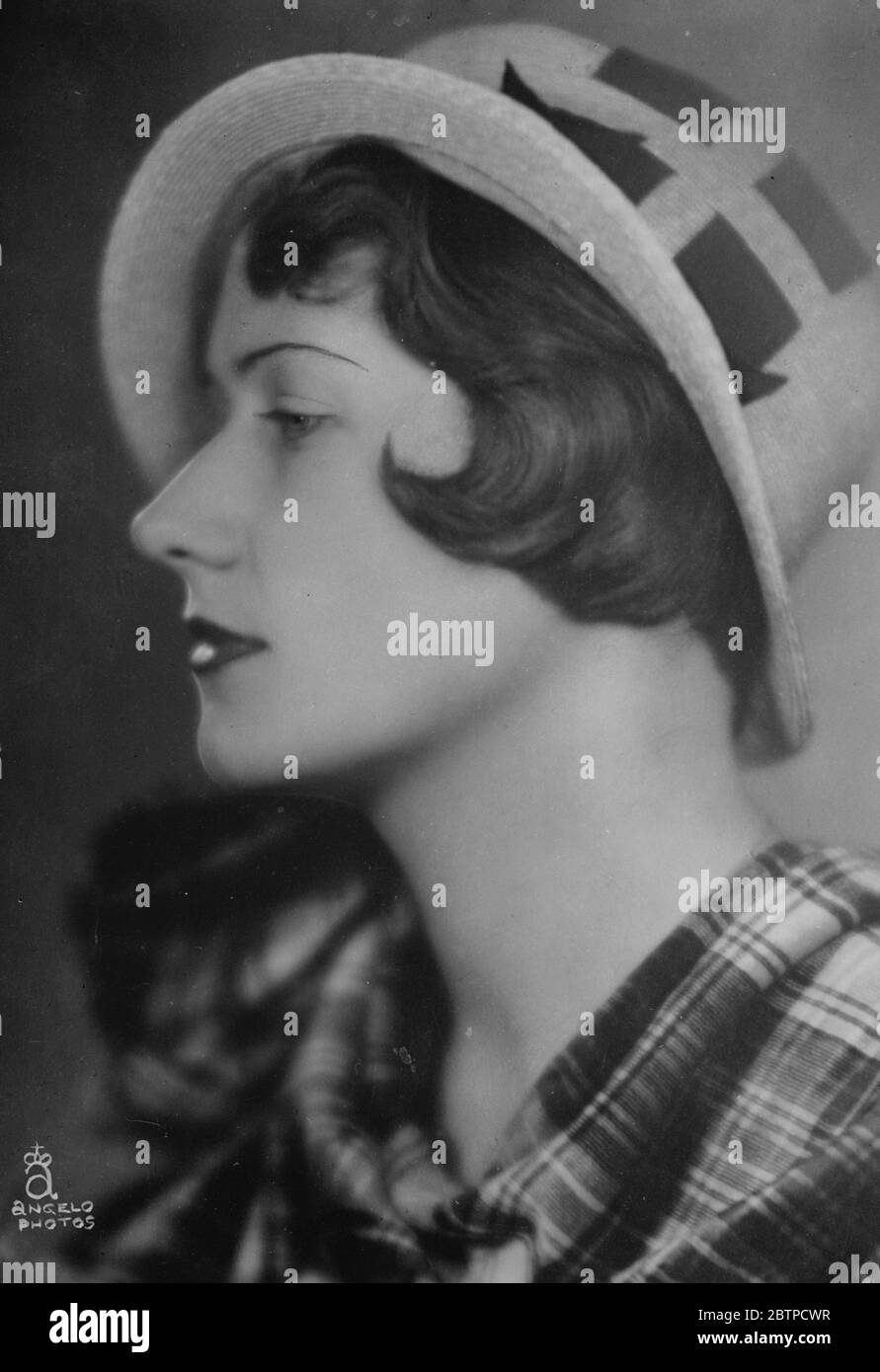 Mme Von Petrovich . Bonny Girl Bird . 17 March 1932 Stock Photo