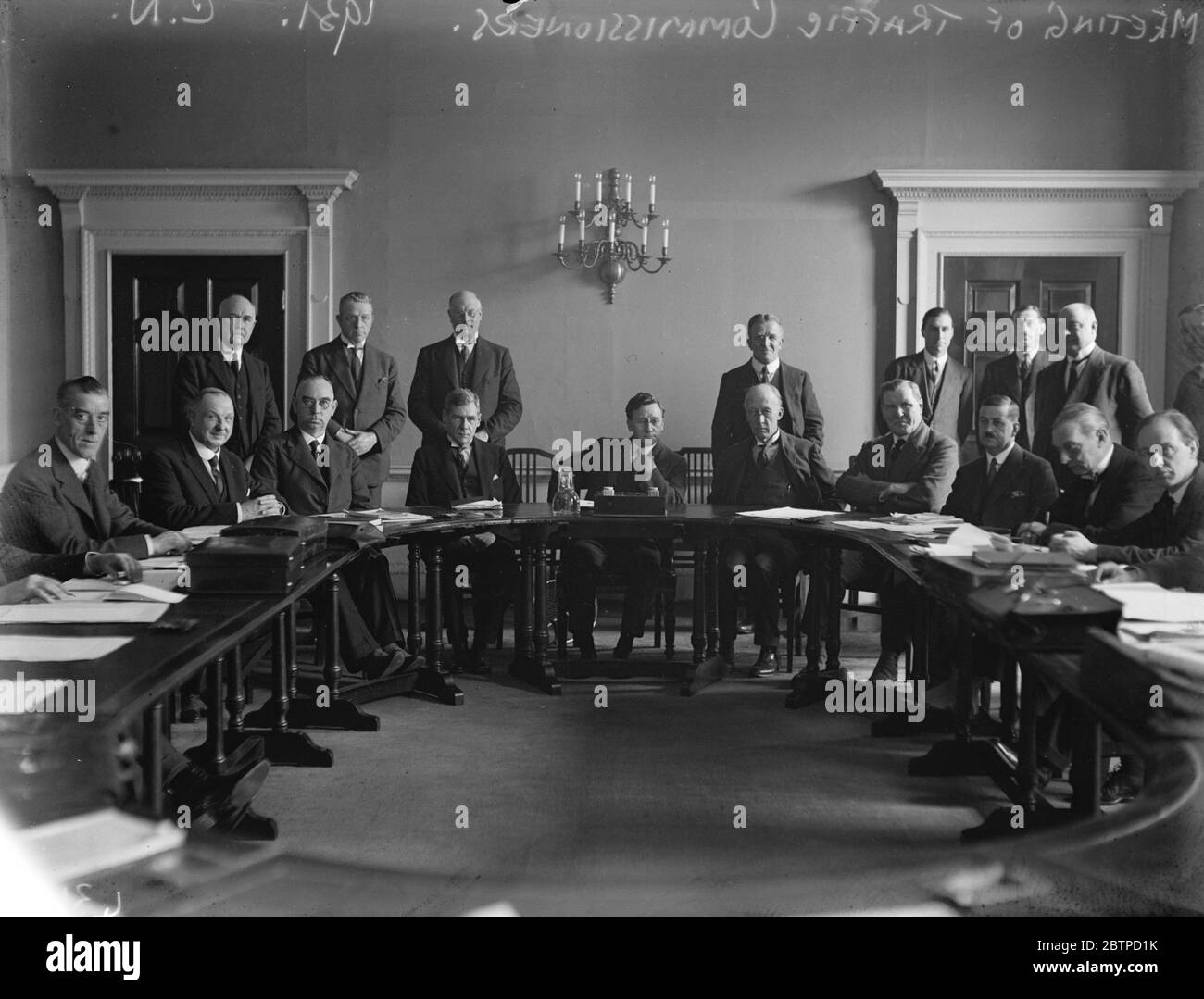 Meeting of traffic commissioners . 21 January 1931 Stock Photo