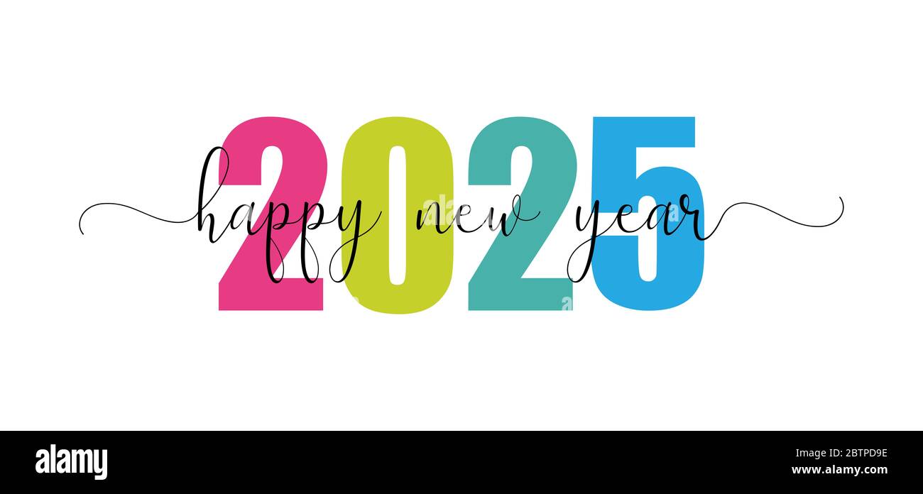 Happy New Year 2025 Design Template. Modern Design for Calendar