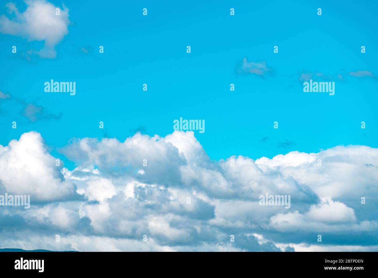 blue sky background with tiny clouds. panorama Stock Photo - Alamy
