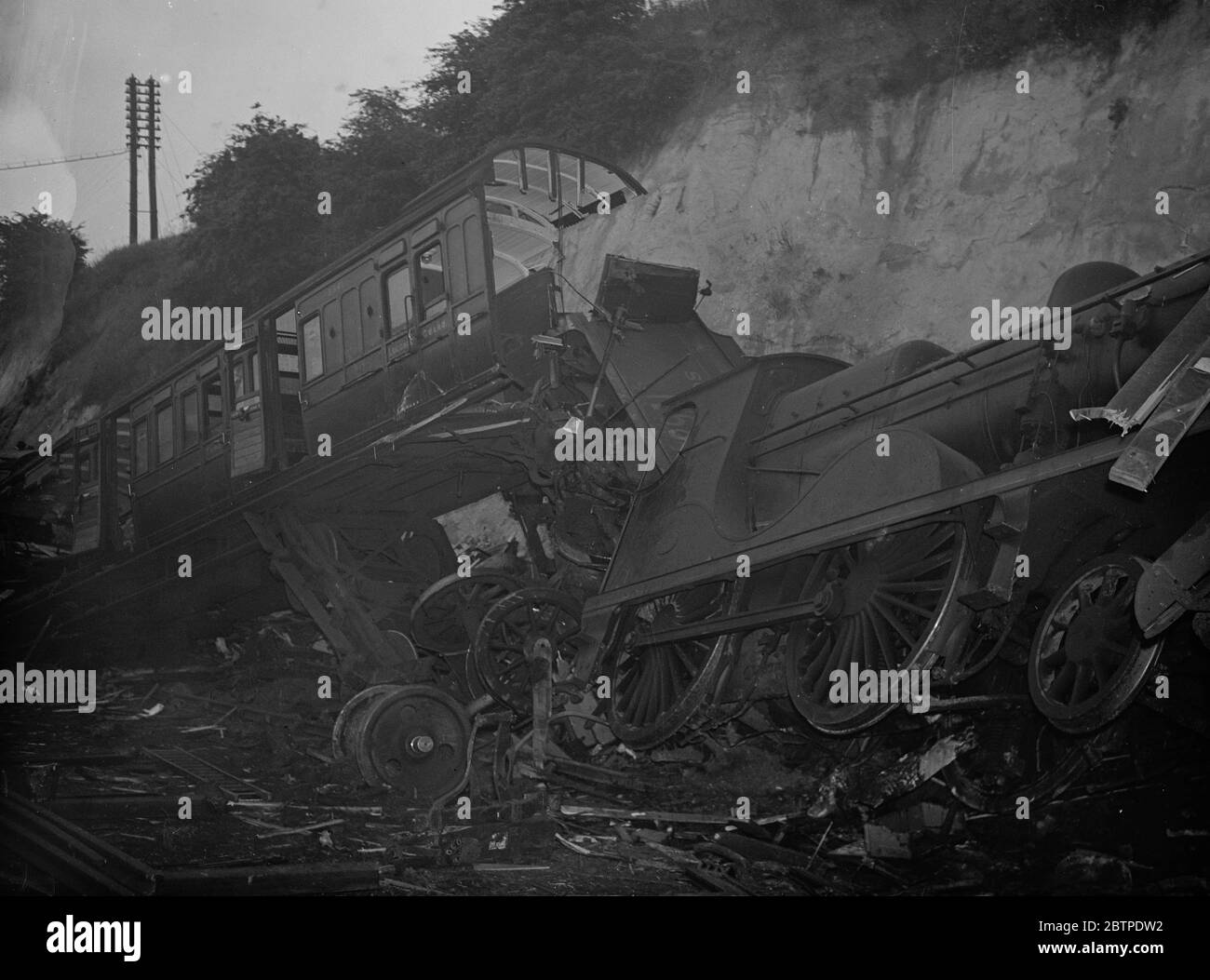 Swanley train crash . 28 June 1937 Stock Photo