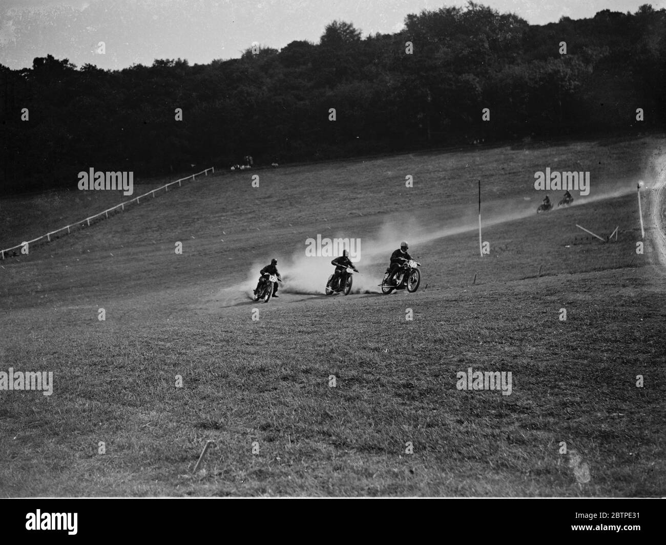 Motor cycling Brands Hatch. 1935 . Stock Photo