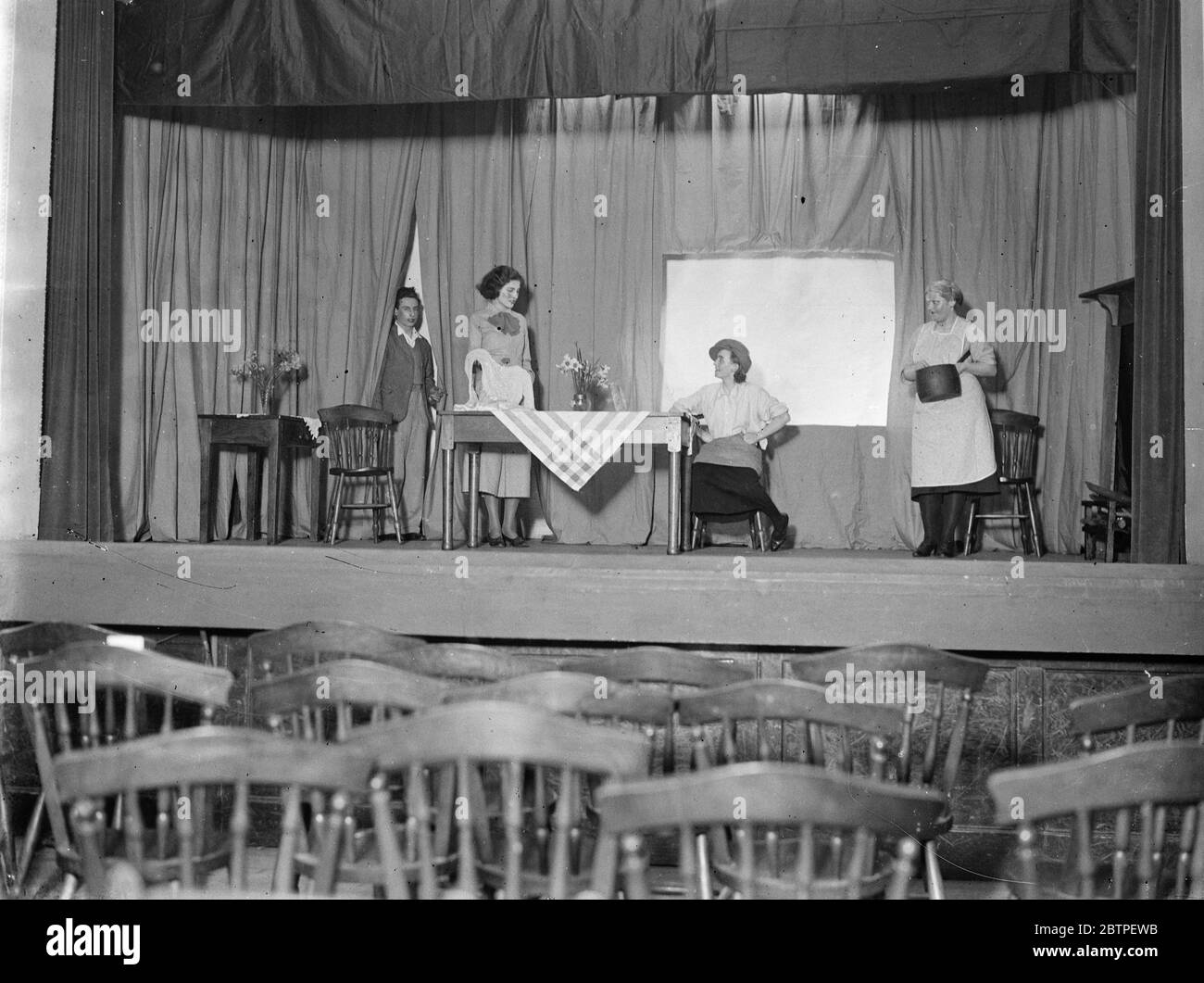 Theatrical rehearsals . 1935 Stock Photo