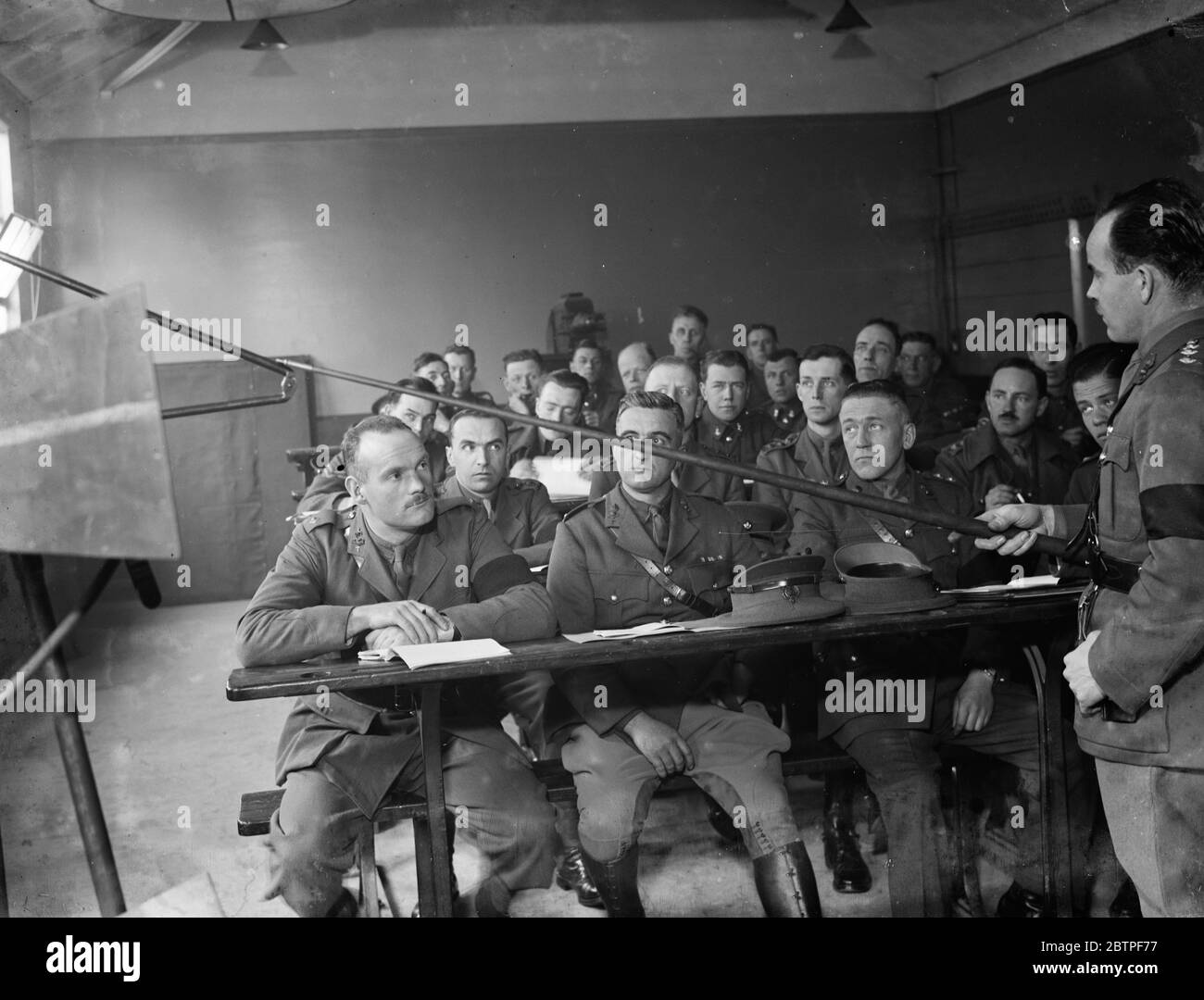 Troops are given instruction . 1936 Stock Photo