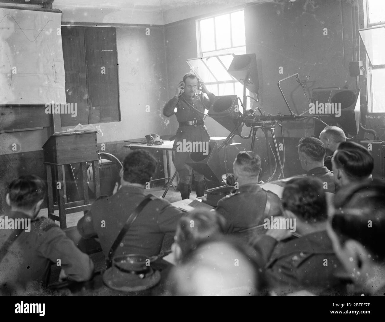 Troops are given instruction . 1936 Stock Photo