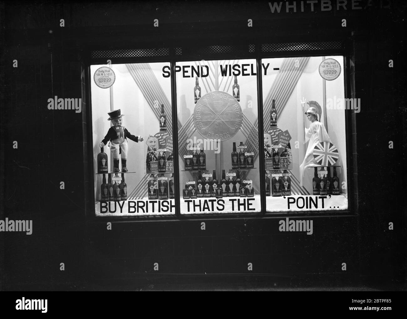 Unwins window display . 1938 Stock Photo