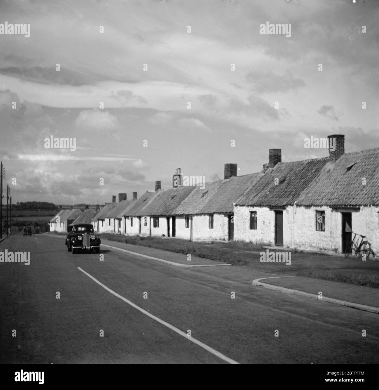 Miners cottages in Northumberland . 1938 Stock Photo Alamy