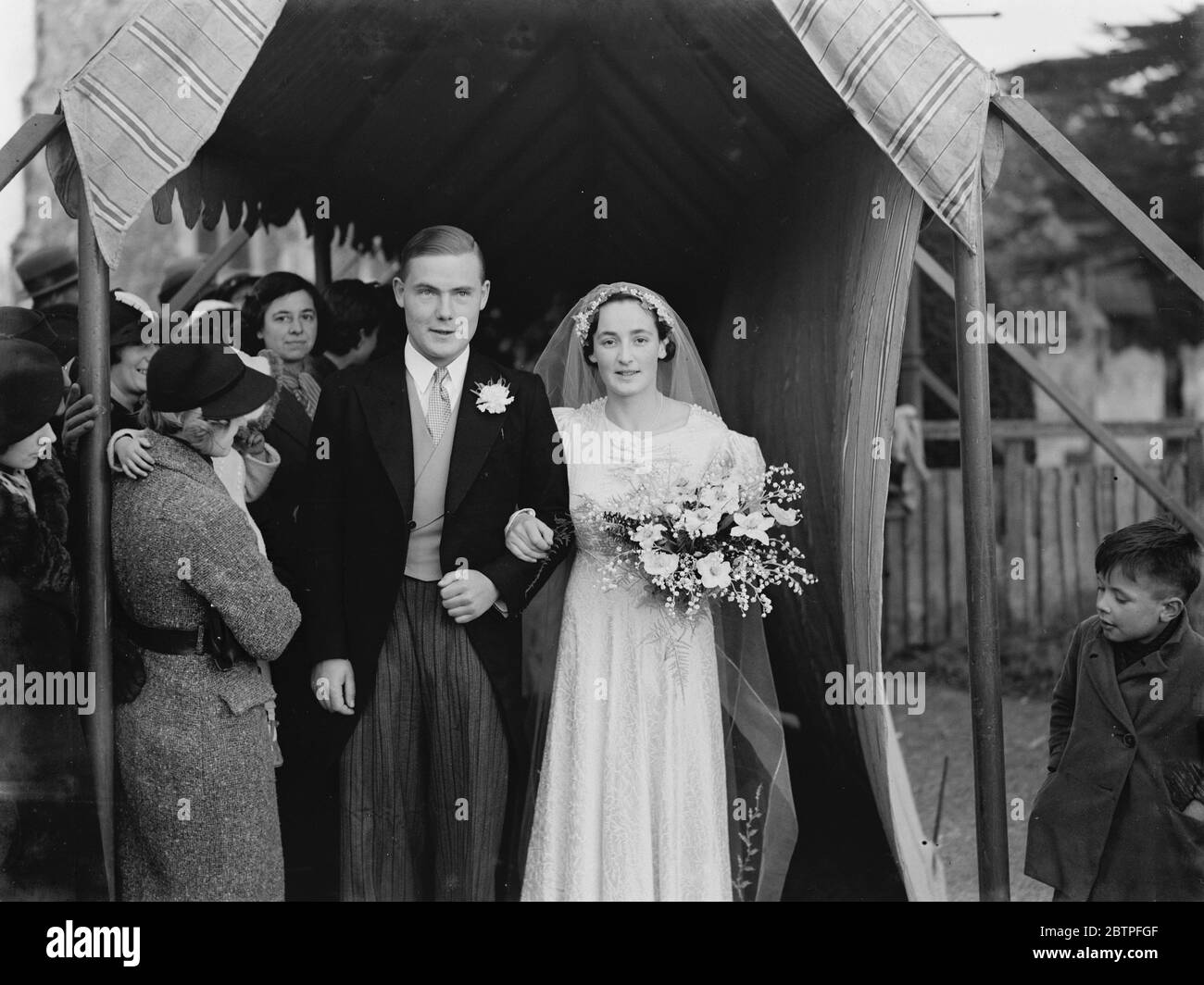 Hoare and Murton wedding . 1937 Stock Photo