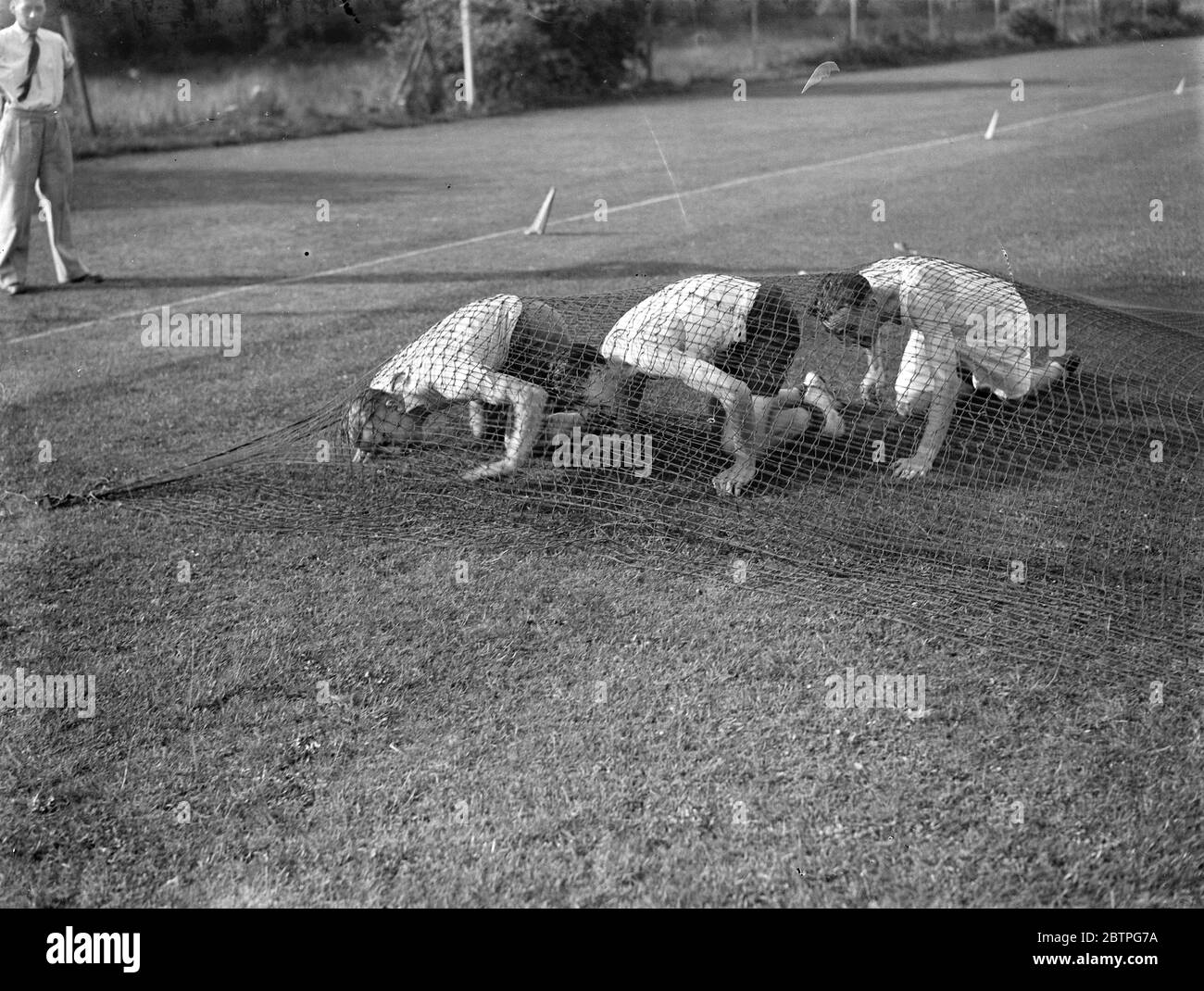 Kolster Brandes sports day. The obstacle race . 1939 Stock Photo