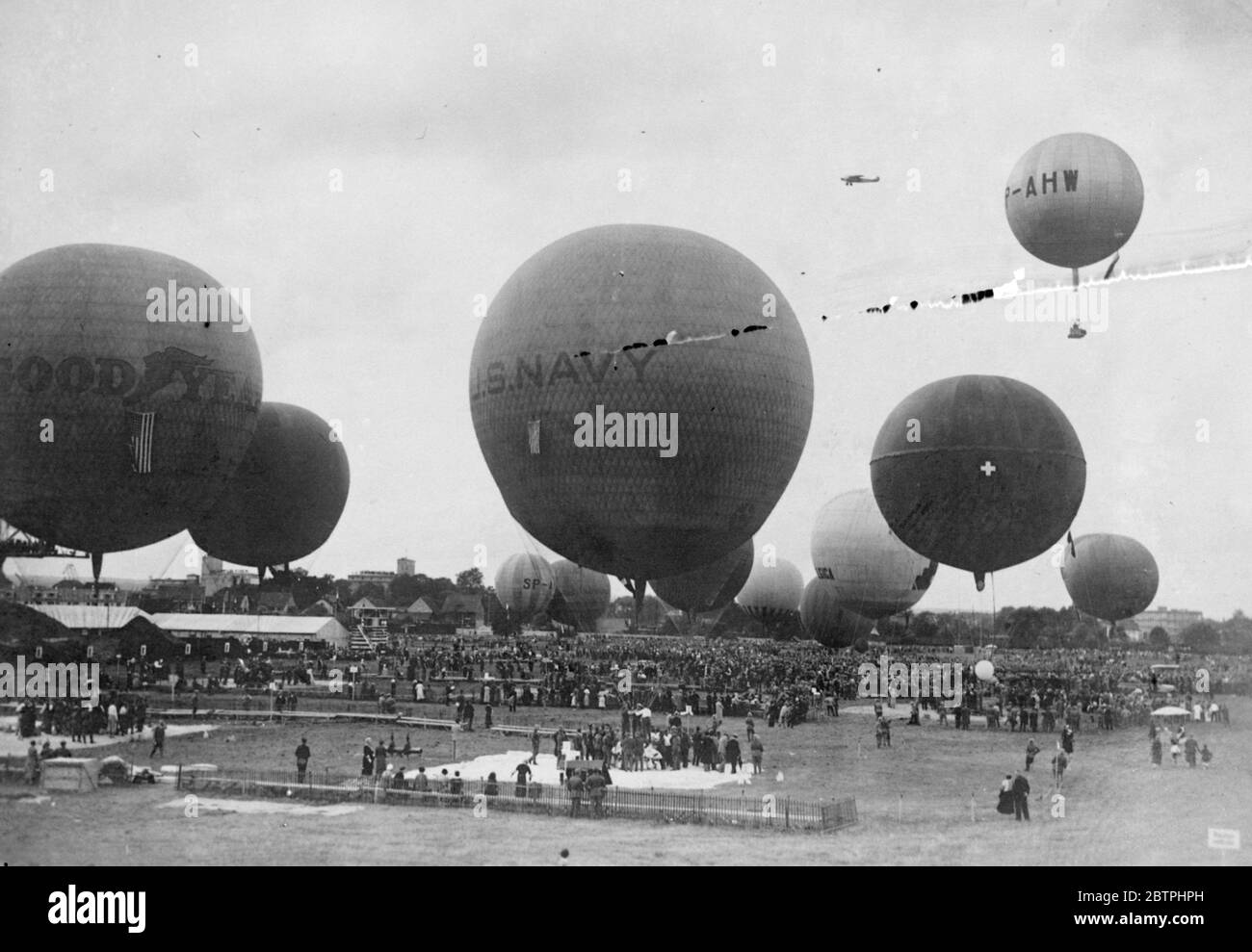Gordon Bennett ballon race . 26 September 1932 Stock Photo
