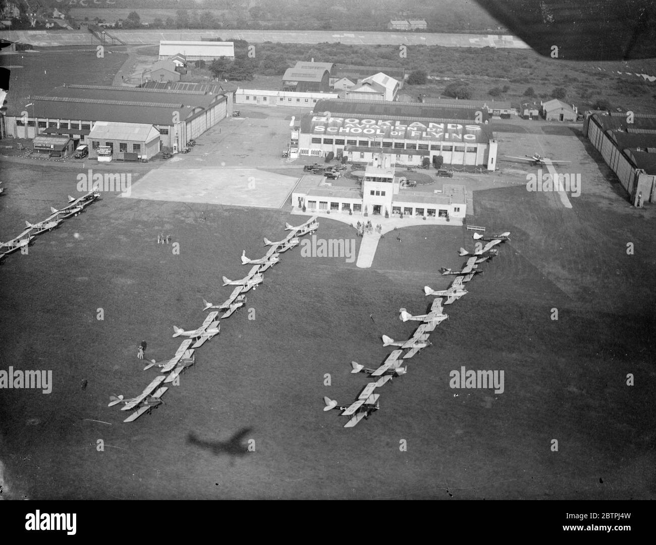 Brooklands school of flying . September 1933 30s, 30's, 1930s, 1930's, thirties, nineteen thirties Stock Photo