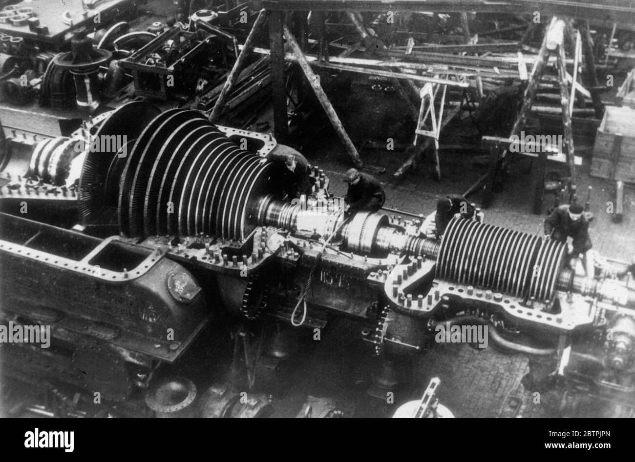 Monster turbine Leningrad . May 1934 Stock Photo