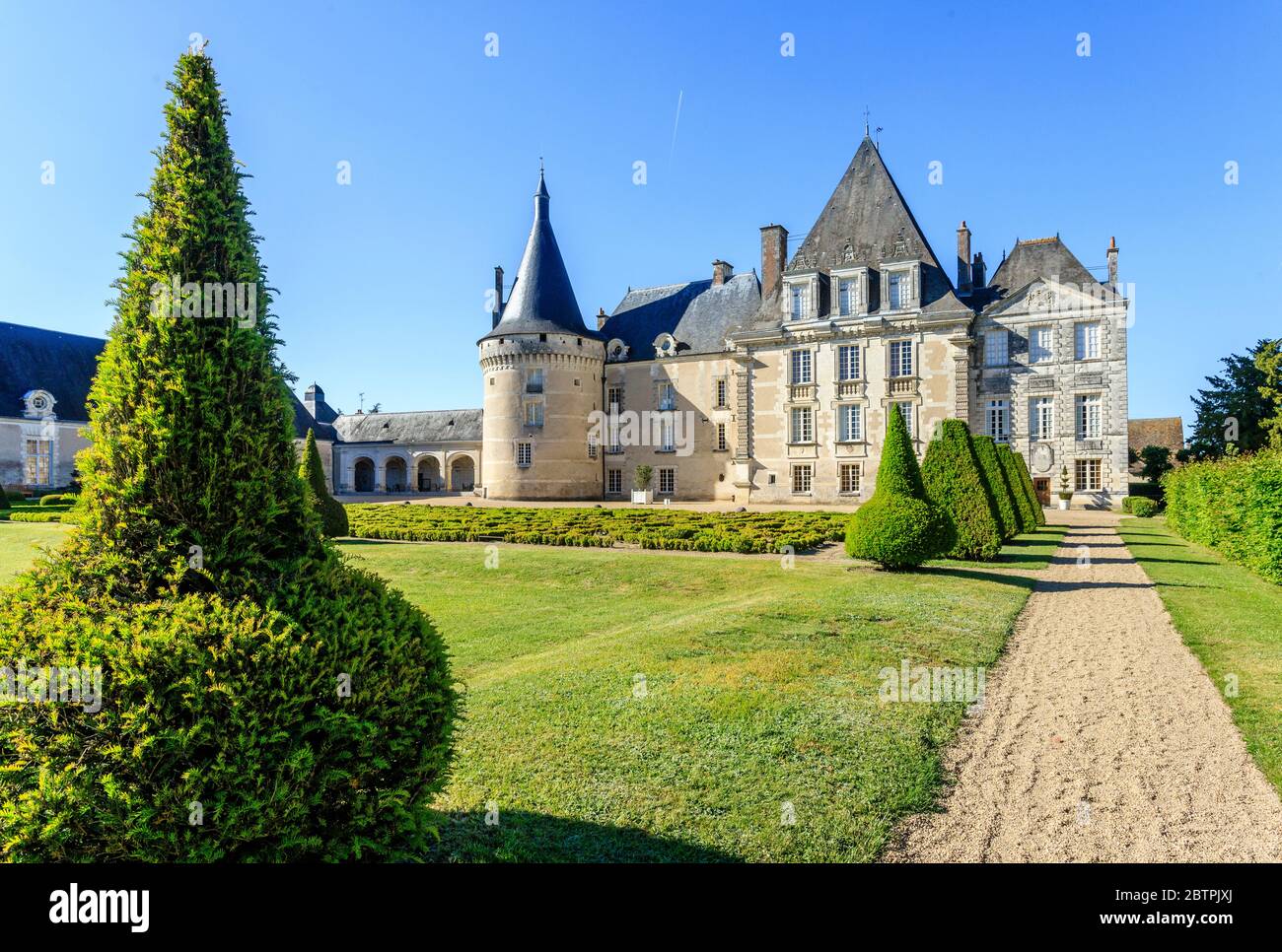France, Indre, Brenne Regional Natural Park, Azay le Ferron, the castle, park and garden // France, Indre (36), Parc naturel régional de la Brenne, Az Stock Photo