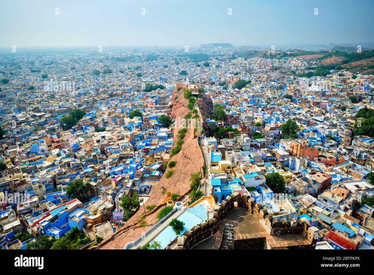 Aerial view of Jodhpur Blue City. Jodphur, Rajasthan, India Stock Photo