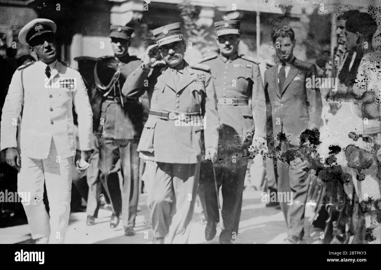 Greece Royalist Revolt . General Condylis with Admiral Oeconomou . 1935 Stock Photo