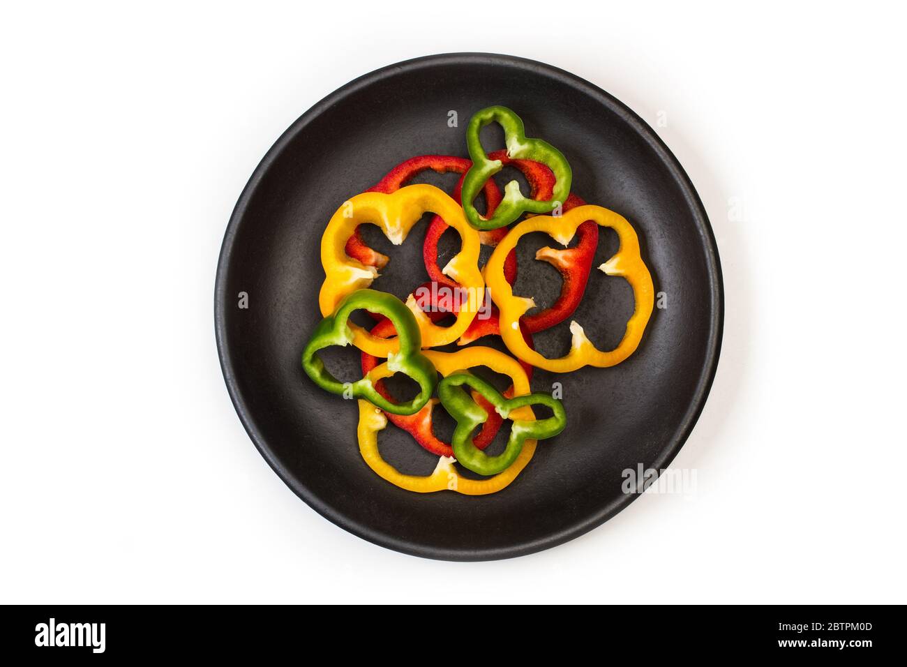 Sliced red peppers in Cut Out Stock Images & Pictures - Alamy