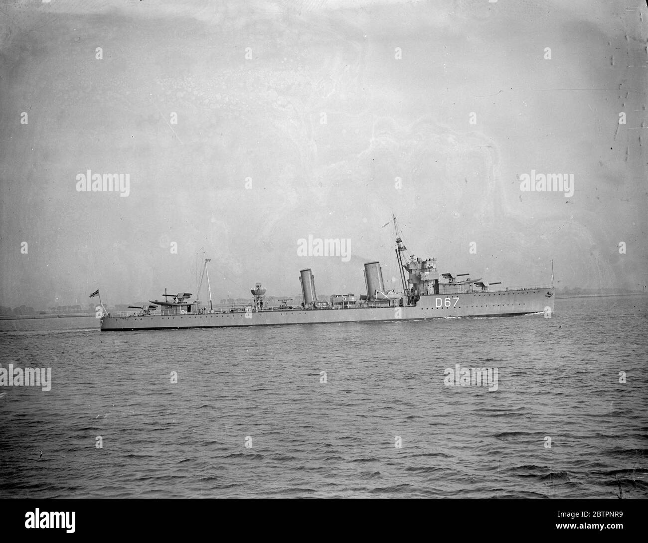 H.M.S Wishart 16 September 1937.[?] Stock Photo