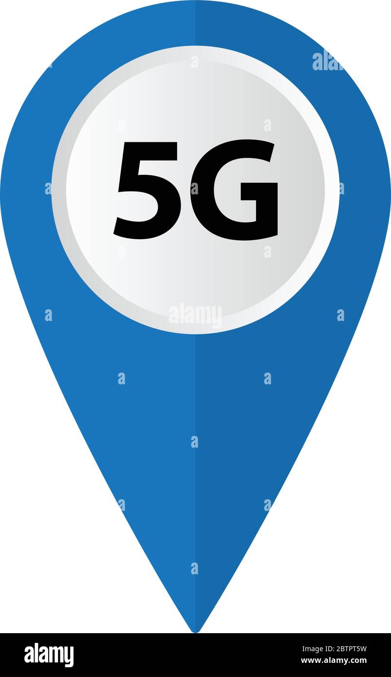 5G internet map pointer icon vector Stock Vector