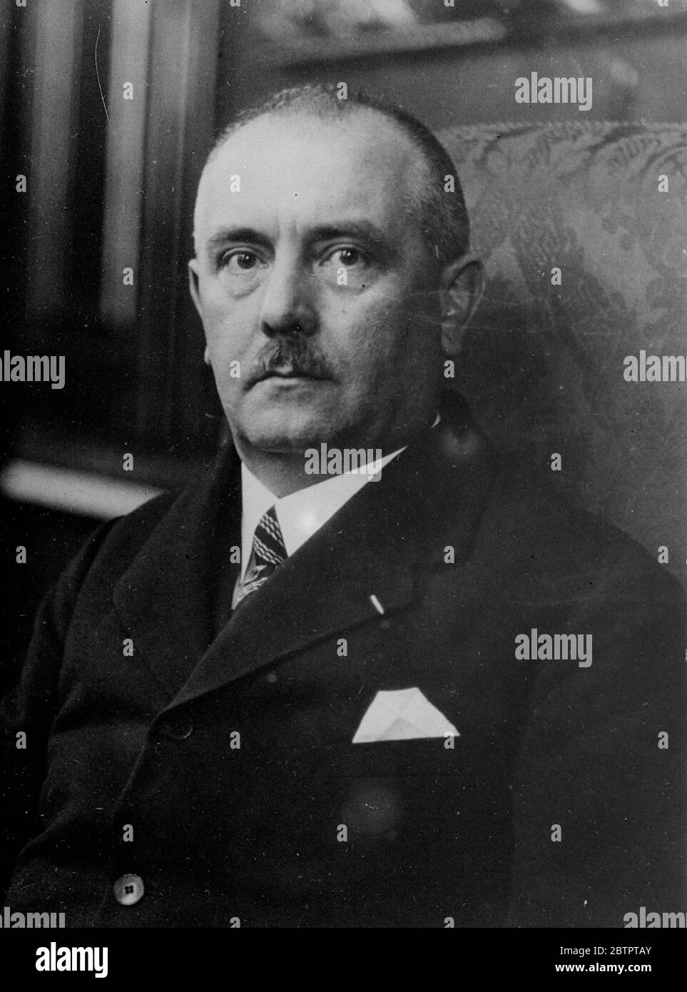 Herr Richard Schmitz of Austria. October 1938 Stock Photo