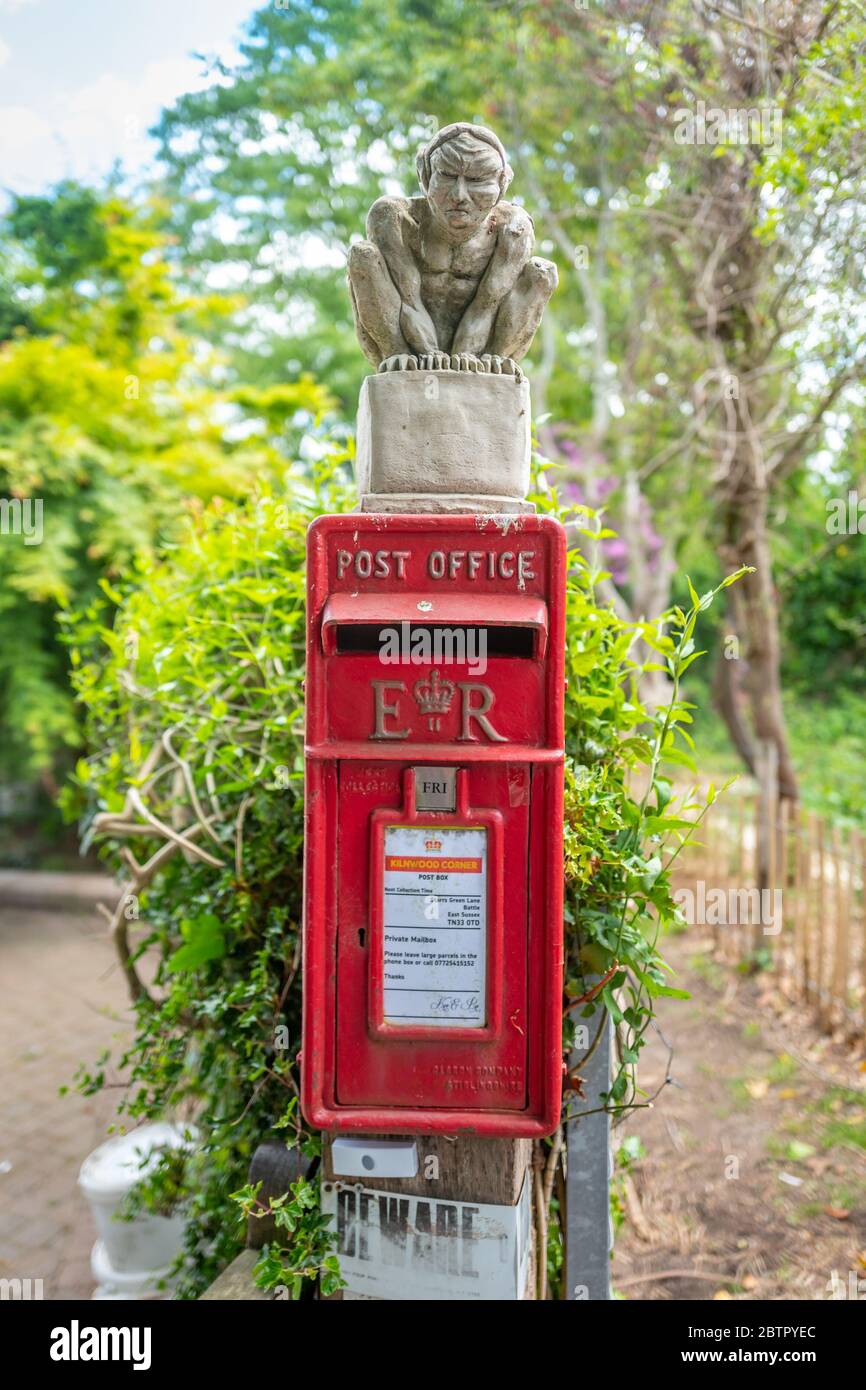 Battle UK 24th May 2020 Decorated post box on the outskirts of Battle