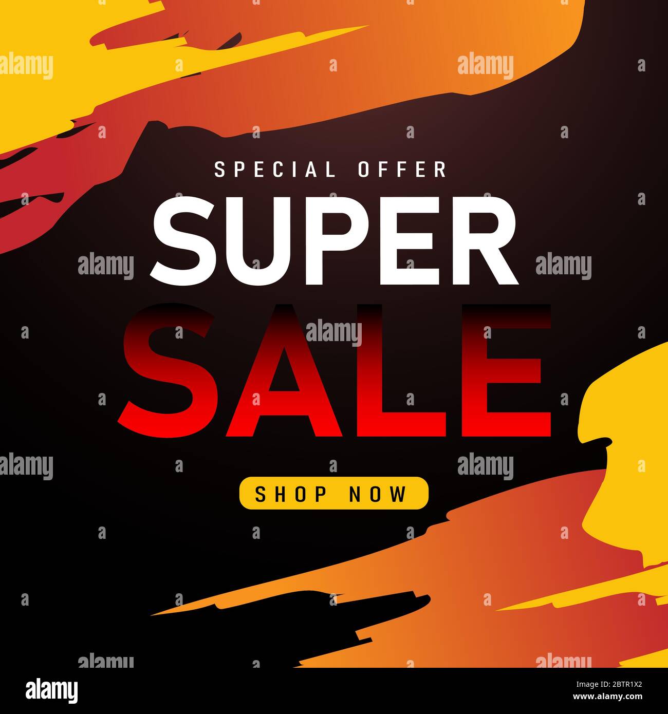 Sale banner template design, Super sale special offer. poster, placard, web banner designs, vector illustration Stock Vector