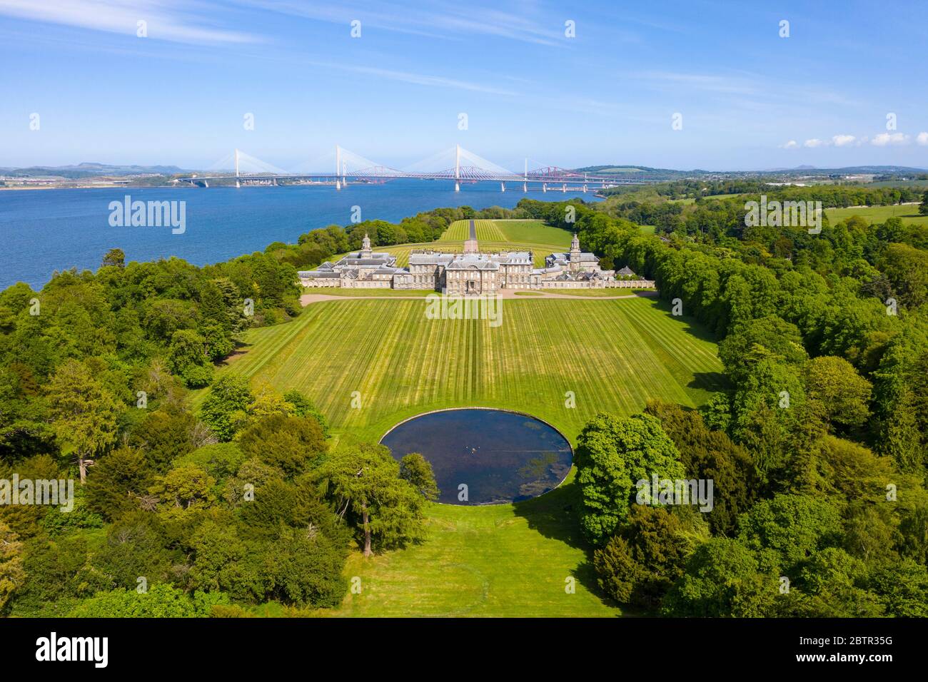 Aerial view of Hopetoun House, South Queensferry, West Lothian,Scotland