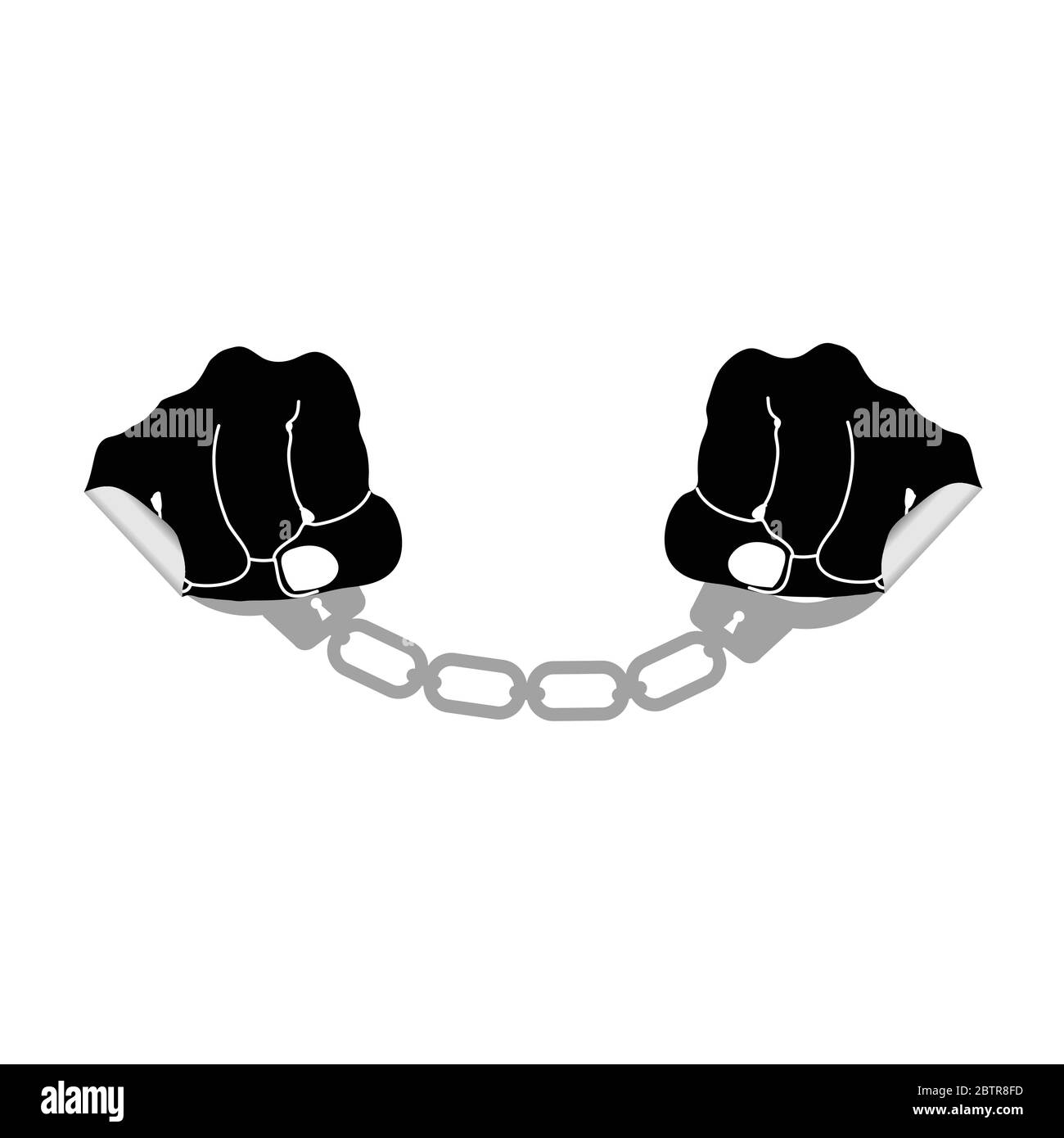 sticker handcuffs vector illustration Stock Vector Image & Art Alamy