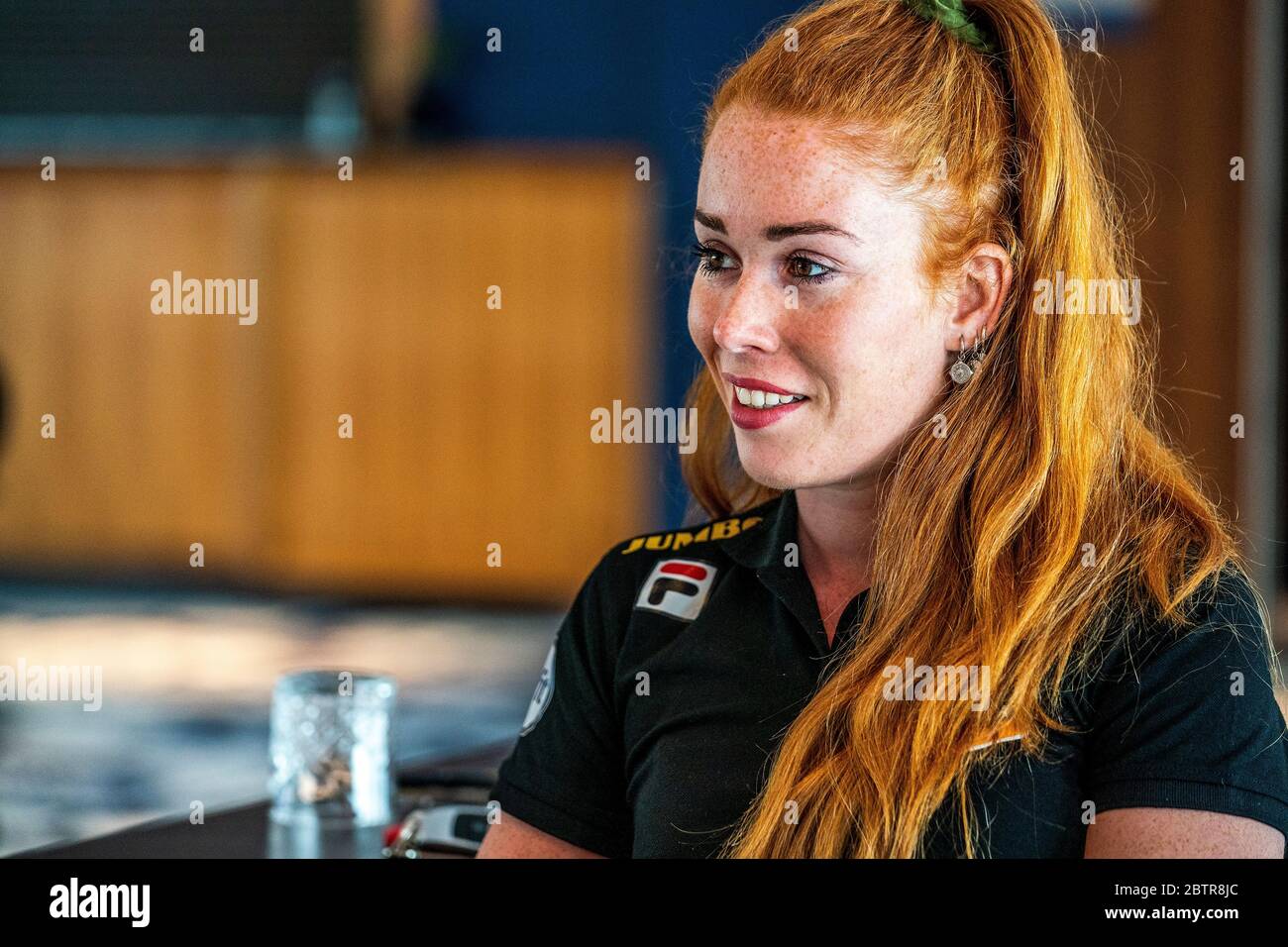27 May 2020 Wolvega, The Netherlands Antoinette de Jong of Jumbo Visma seen  during a meeting with the press on May 27, 2020 in Wolvega, The Netherlands  Stock Photo - Alamy