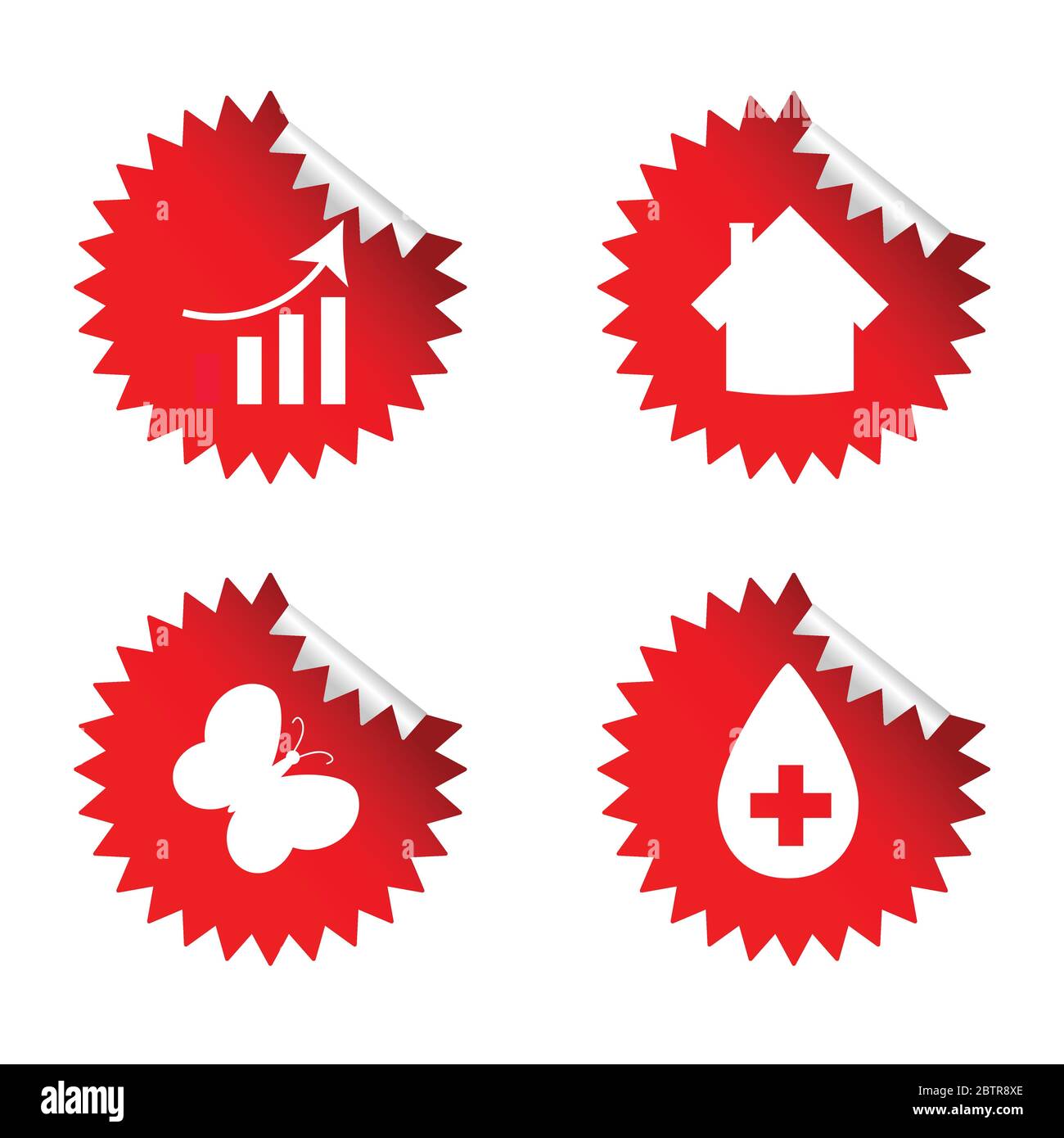 sticker red art vector illustration Stock Vector Image & Art - Alamy