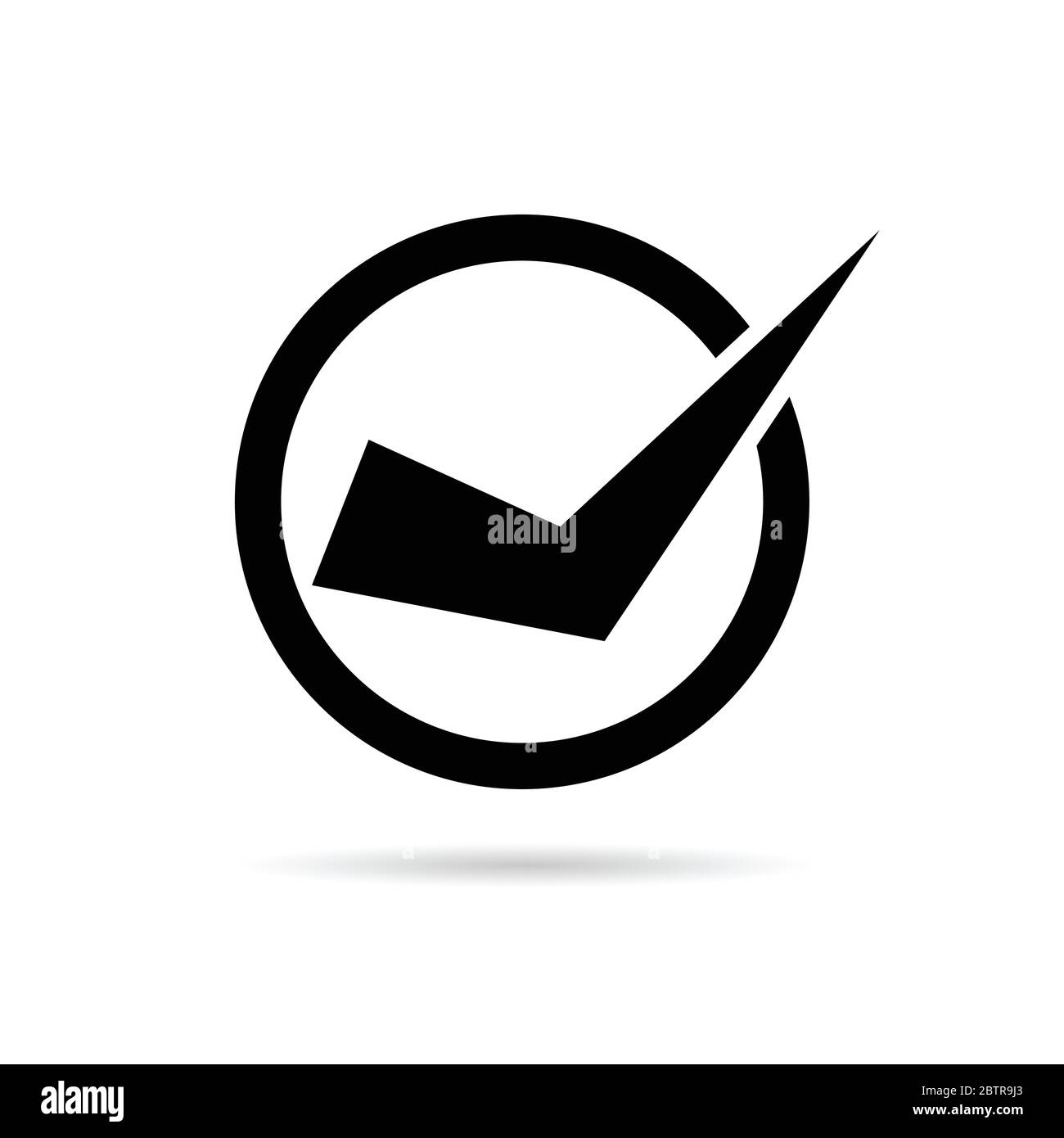 test ticking black and white vector illustration Stock Vector Image & Art Alamy