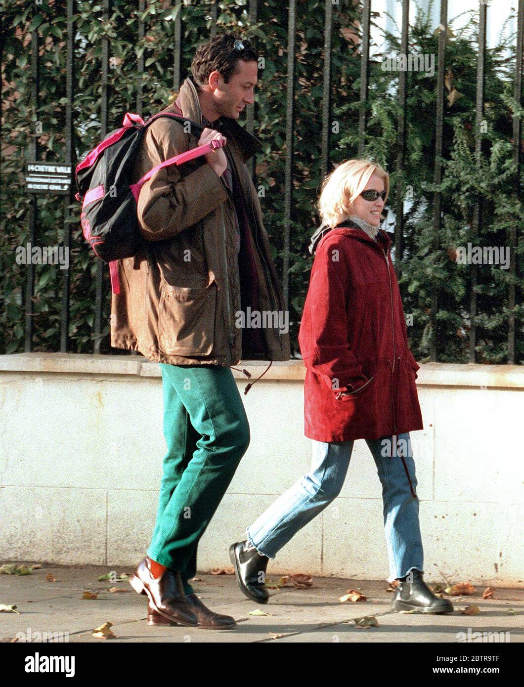 Australian singer, actress and model Dannii Minogue with her boyfriend Mark Ellis in London, England 1995. She is the sister of Kylie Minogue. Dannii' Stock Photo