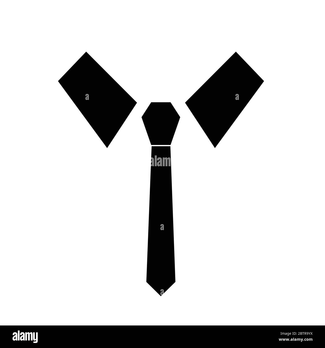 tie black vector silhouette Stock Vector