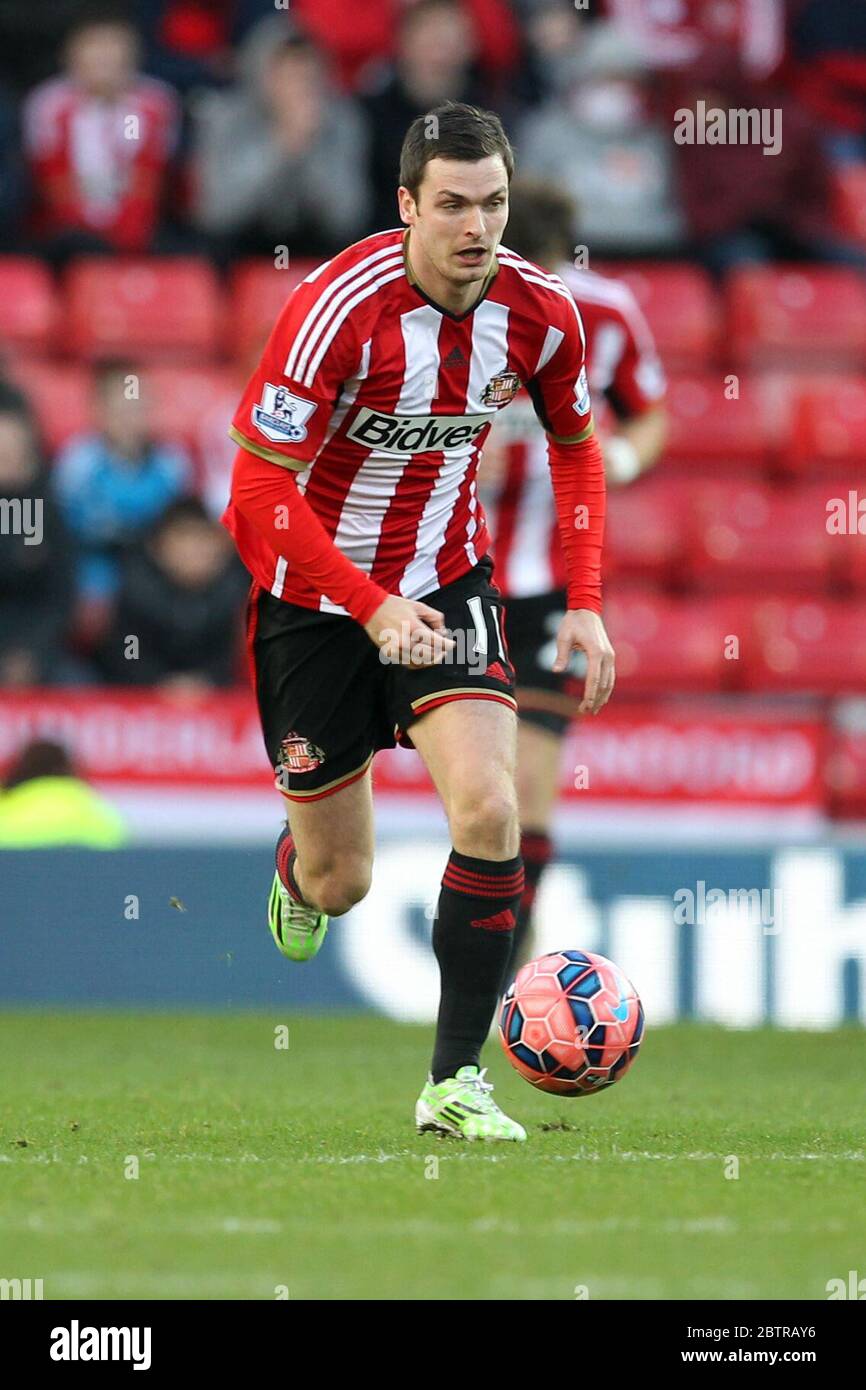 SUNDERLAND, ENGLAND - Adam Johnson of Sunderland during the FA Cup Third Round match between Sunderland and Leeds United at the Stadium of Light, Sunderland on Sunday 4th January 2015 (Credit: Mark Fletcher | MI News) Stock Photo