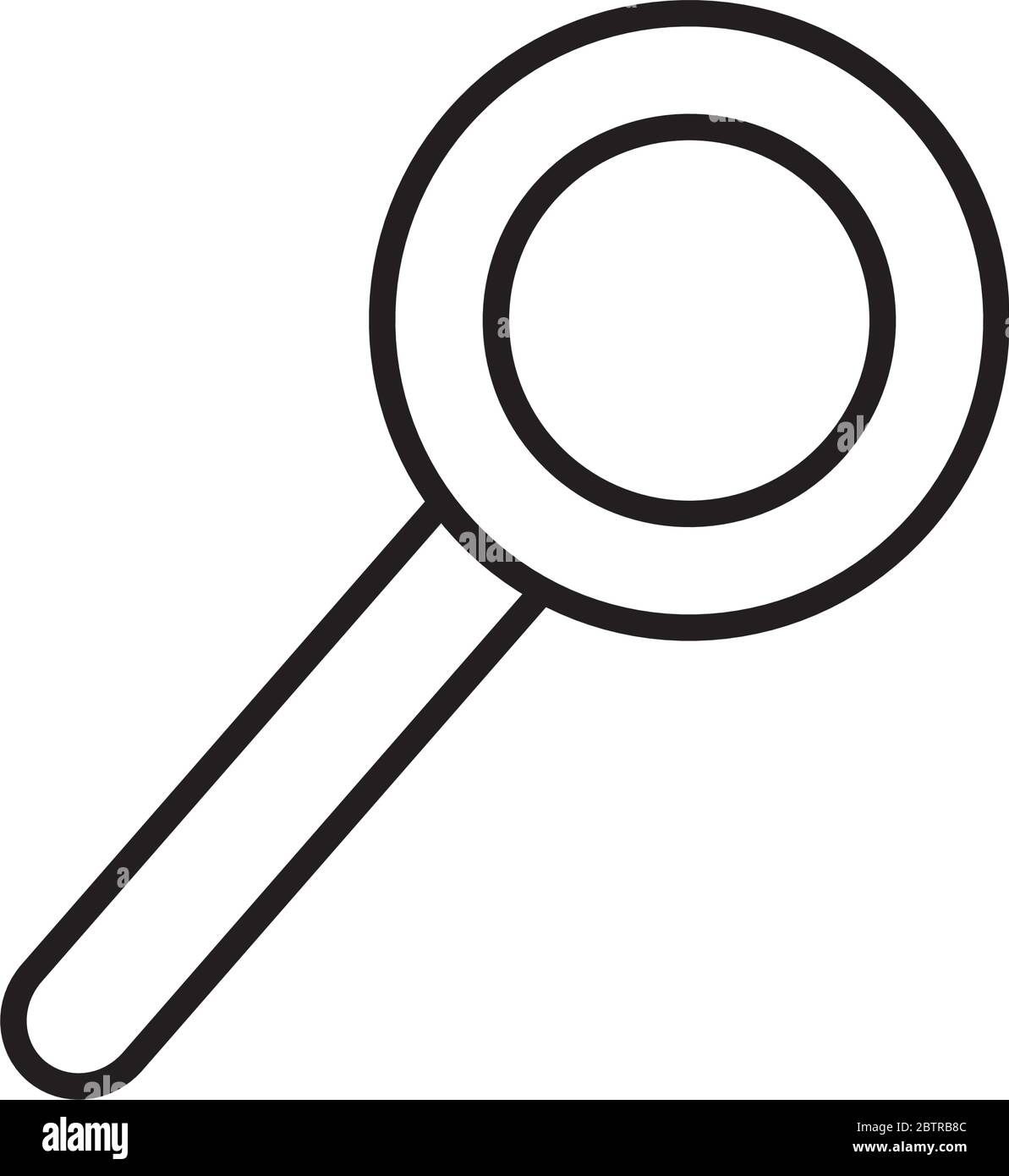 magnifying glass icon over white background, line style, vector ...