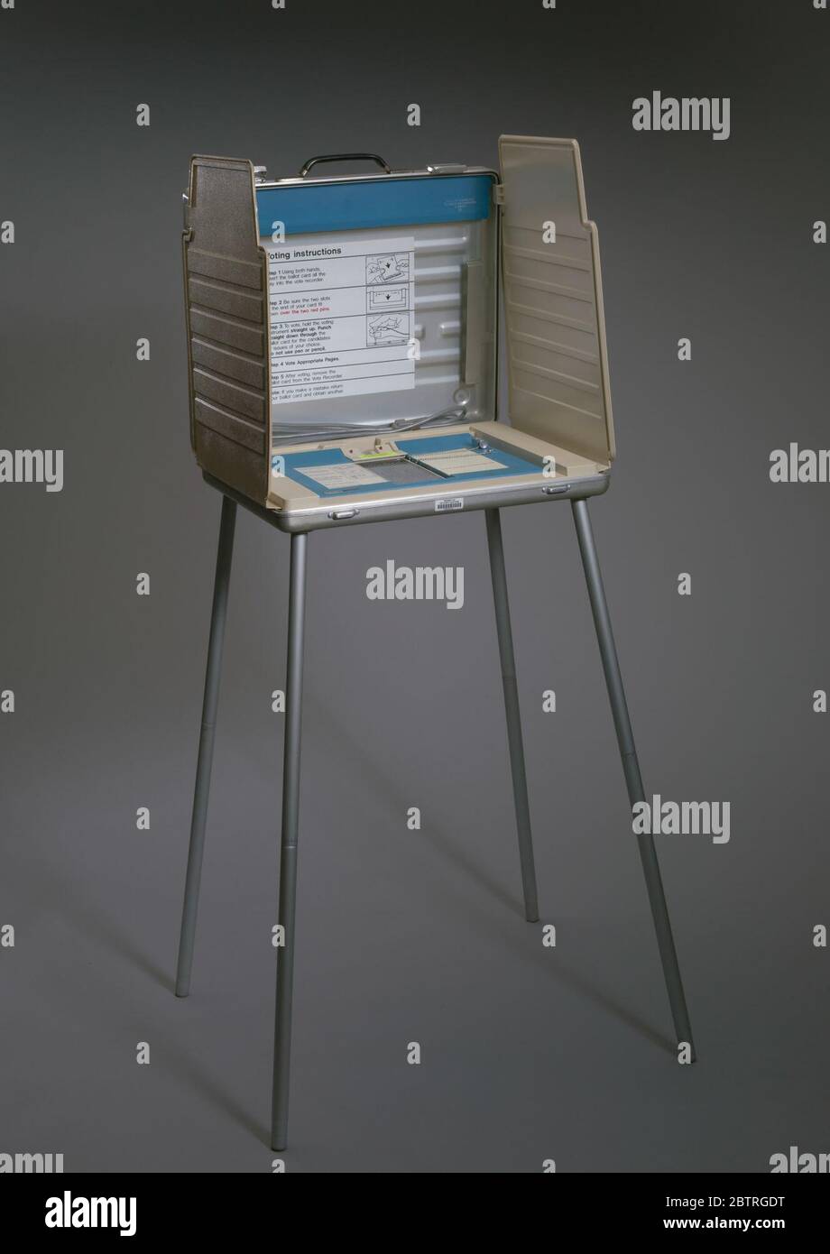 Voting machine used in the 2000 Presidential election. A Votomatic III