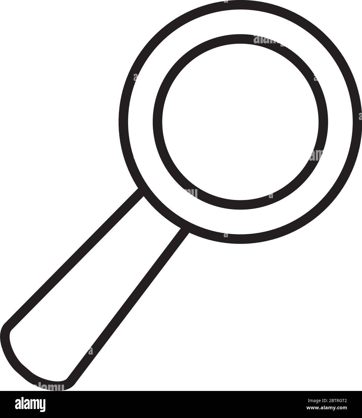 magnifying glass icon over white background, line style, vector ...
