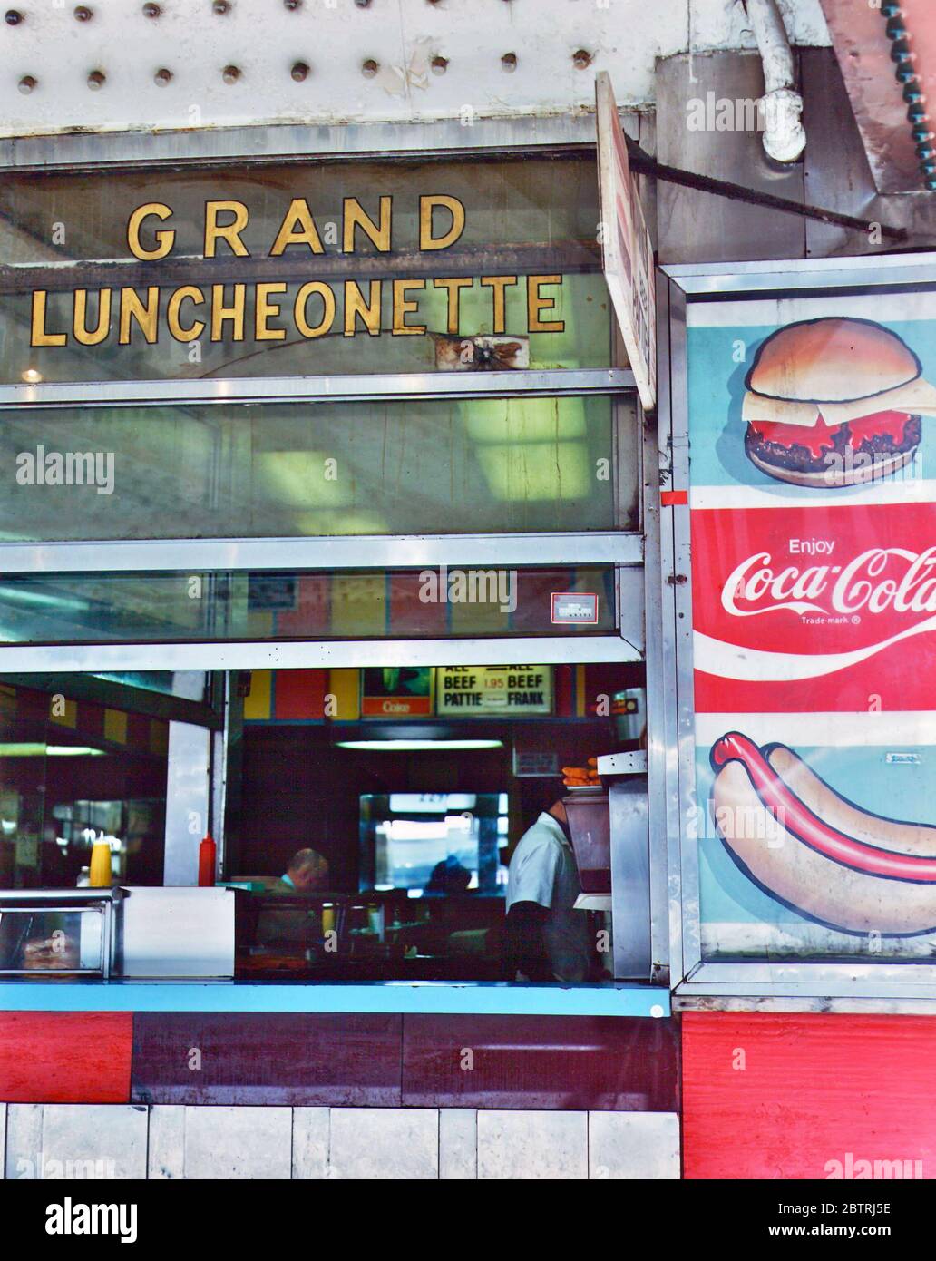 Old style luncheonette in Times Sqaure, New York City Stock Photo - Alamy