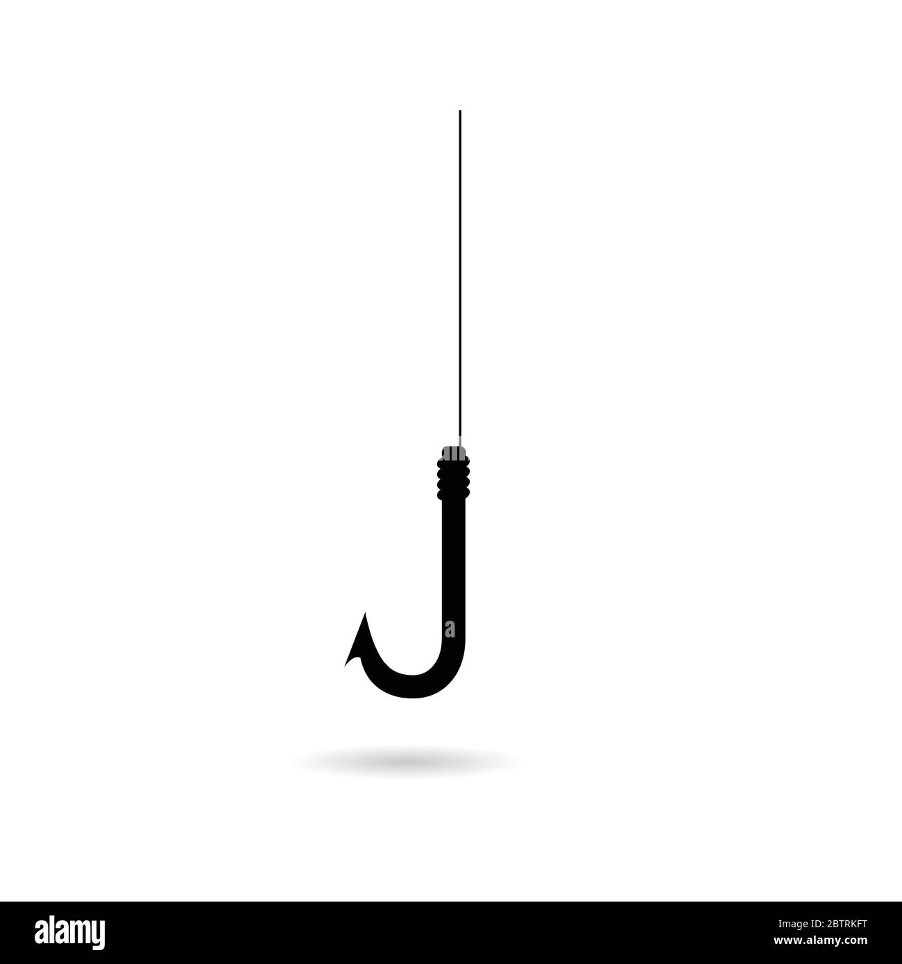 hook illustration in black color Stock Vector