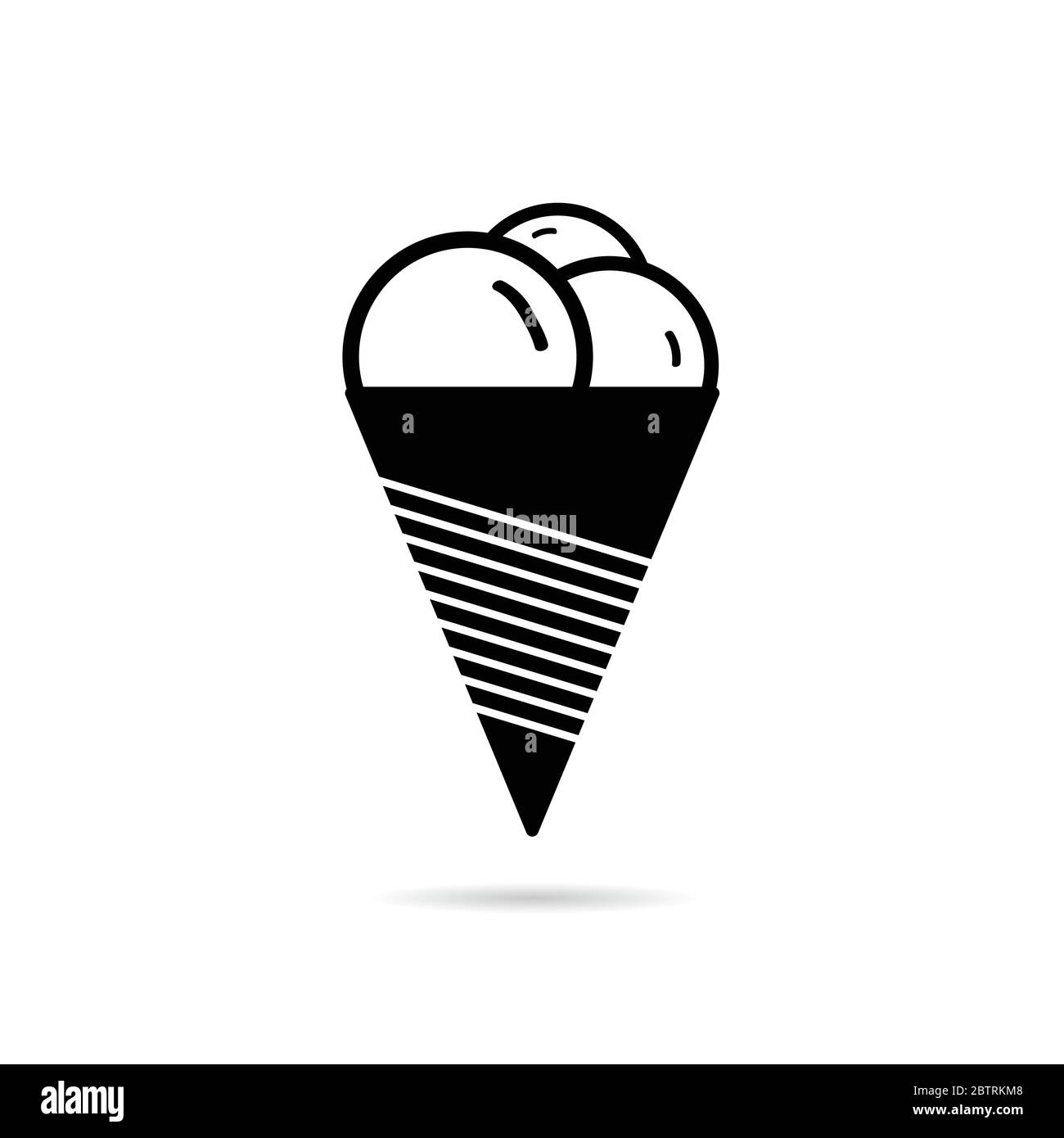 ice cream fresh black vector silhouette Stock Vector Image & Art - Alamy