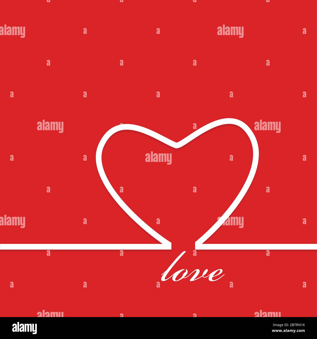 love heart red vector illustration Stock Vector Image & Art - Alamy