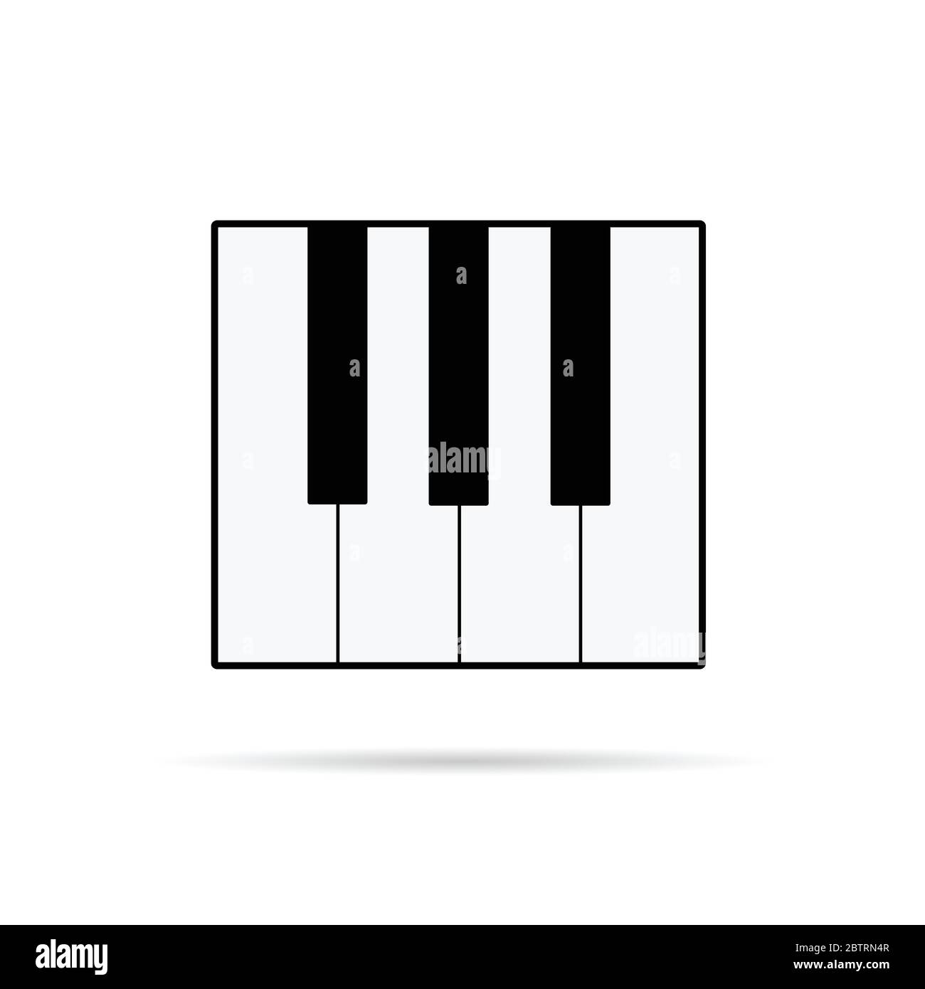piano keys icon black vector Stock Vector Image & Art - Alamy