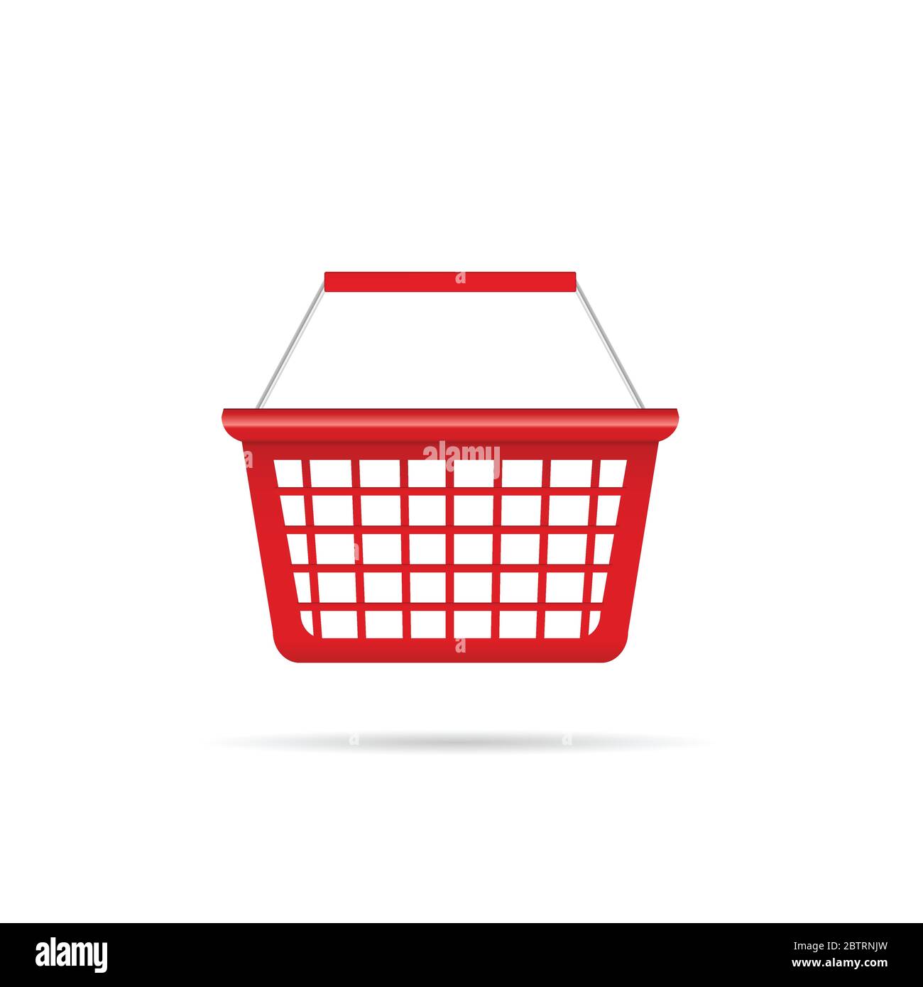 shopping basket illustration in red color Stock Vector Image & Art - Alamy